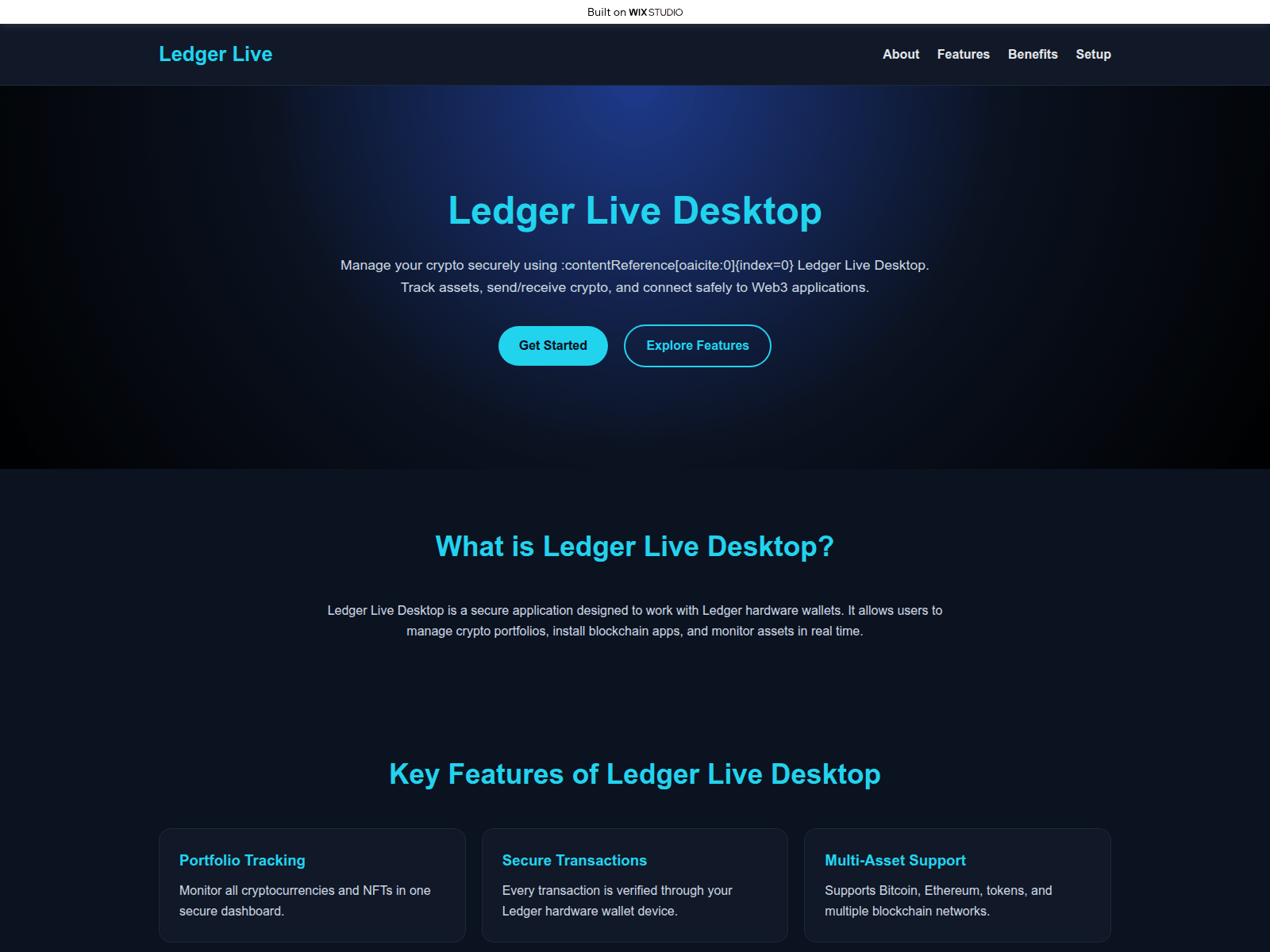 Screenshot of cloud-homepage.wixstudio.com