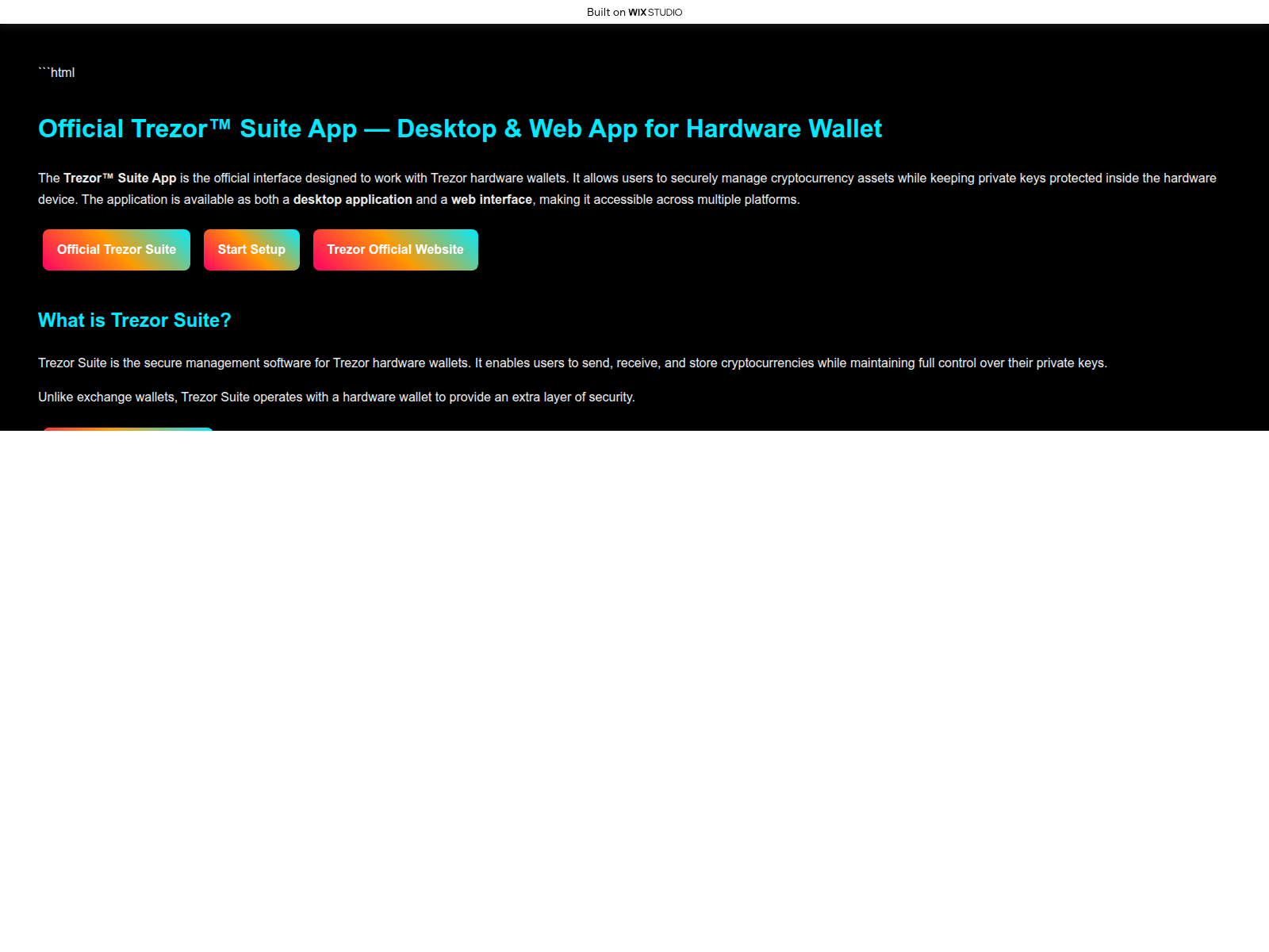 Screenshot of trzssuite.wixstudio.com