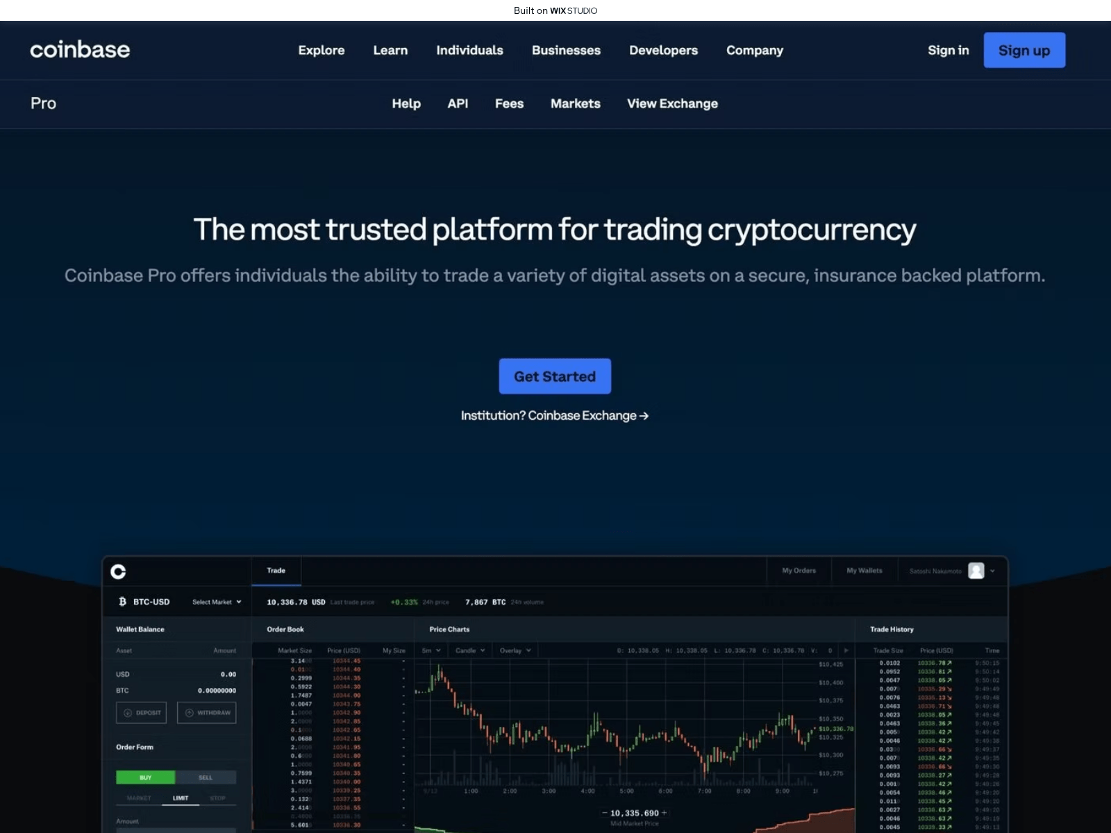 Screenshot of ssocoinbasepro.wixstudio.com