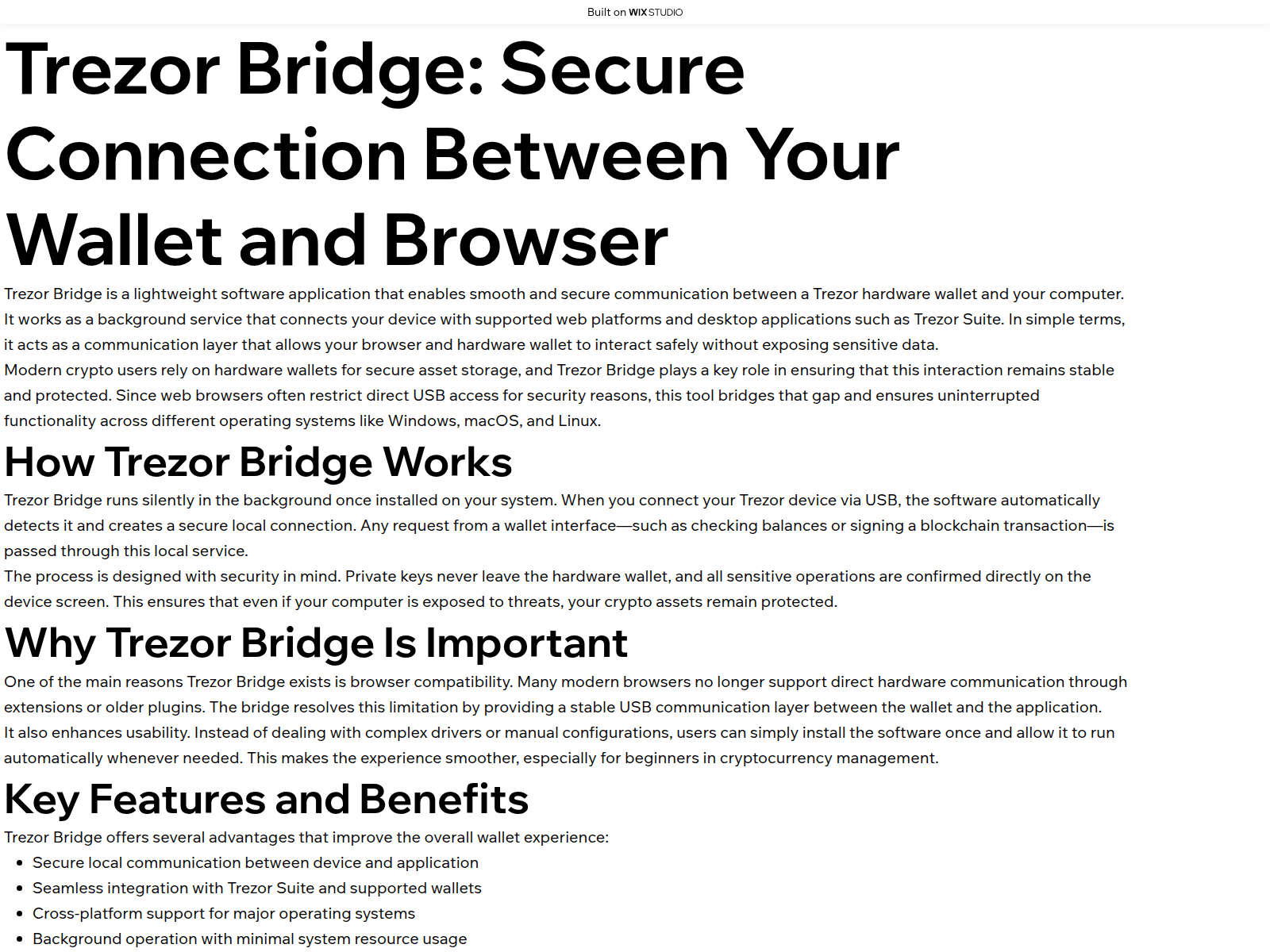 Screenshot of bridge-site.wixstudio.com