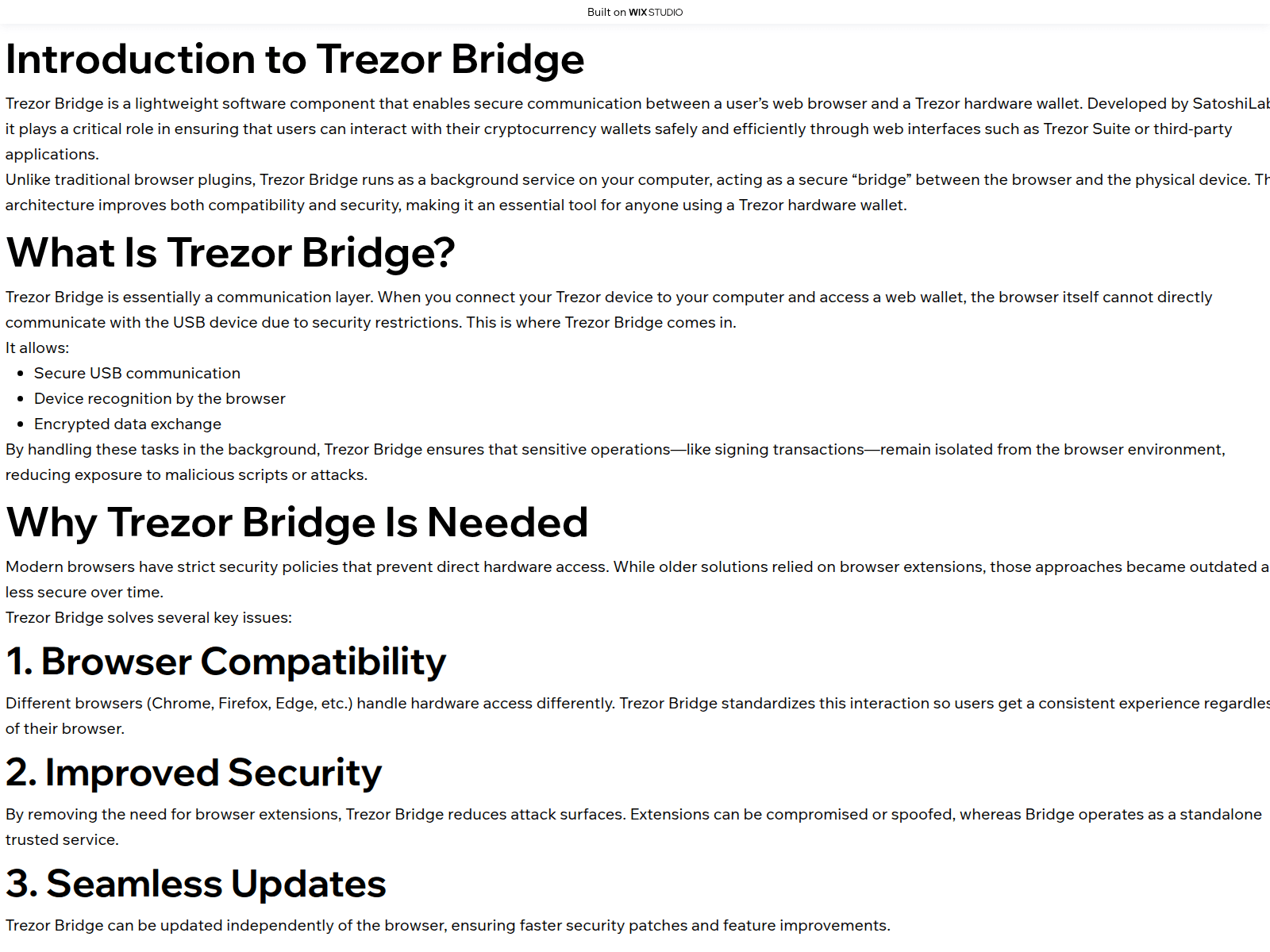 Screenshot of discover-bridge.wixstudio.com