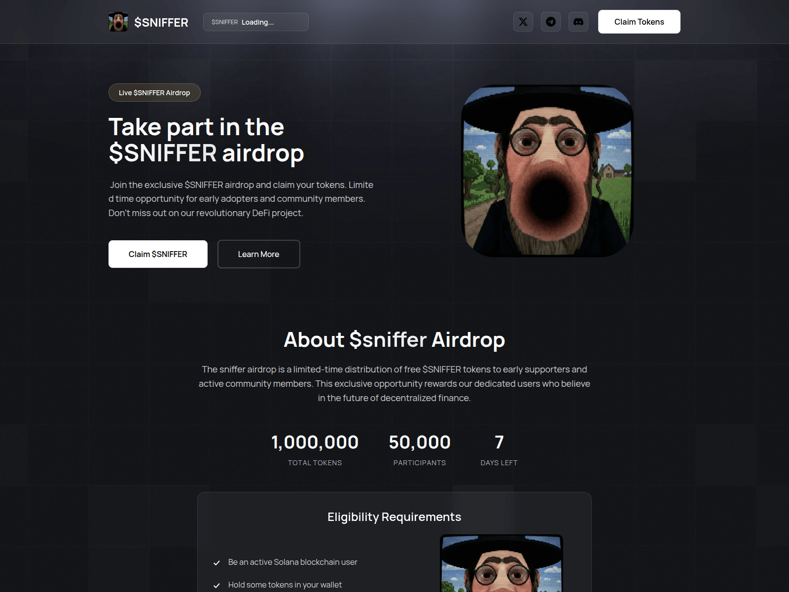Screenshot of claim-sniffer.pages.dev