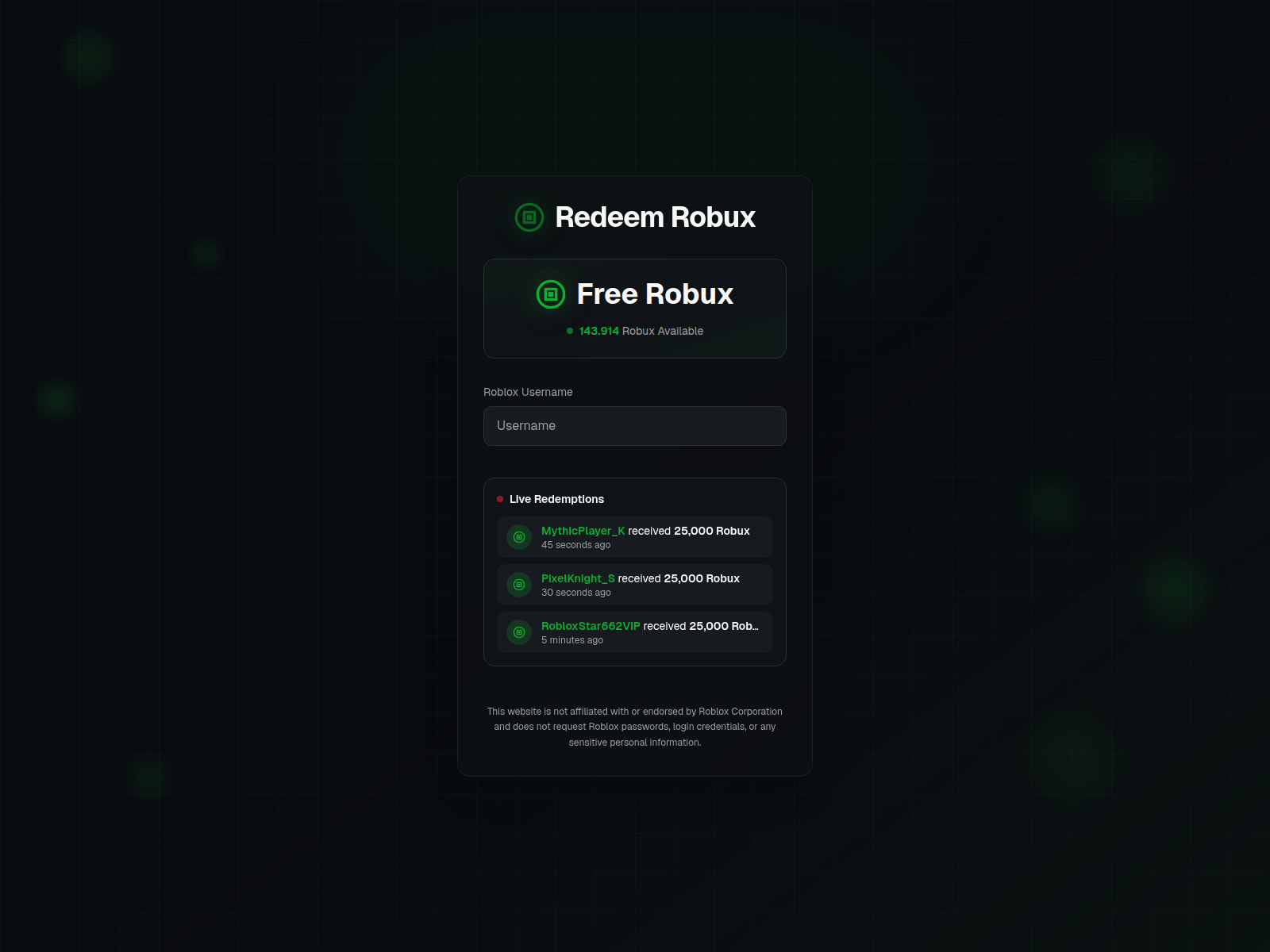 Screenshot of v0-rblx.vercel.app