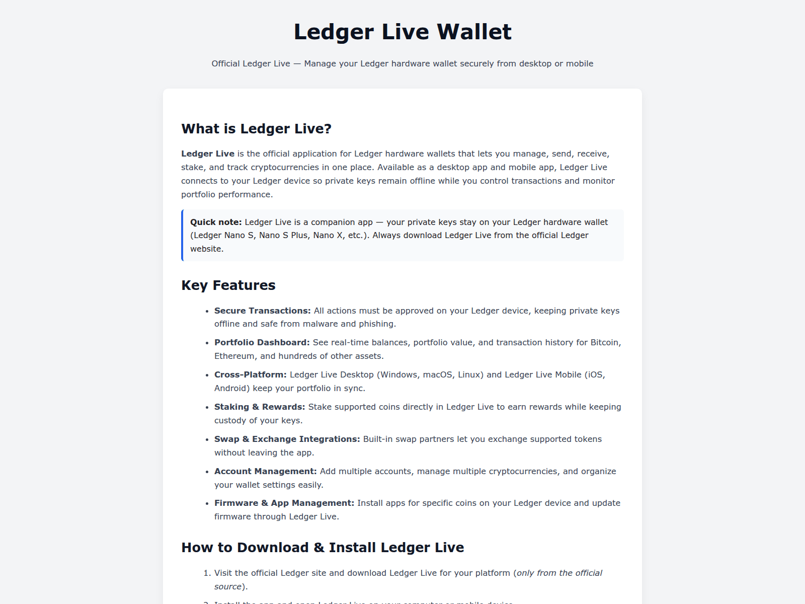 Screenshot of liveledger-wallet.pages.dev