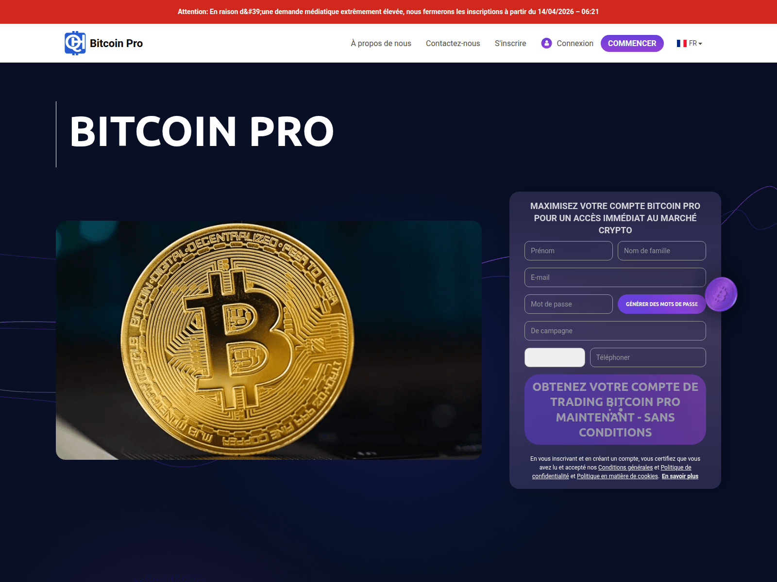 Screenshot of thebitcoins-pro.trackfinanceworld.com