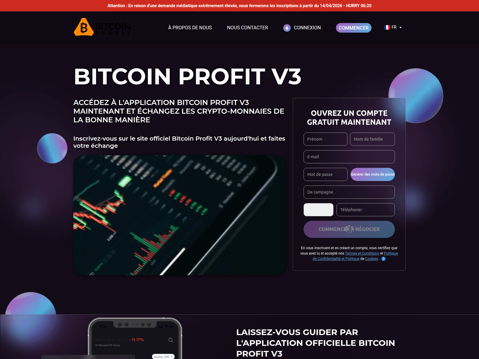 Screenshot of bitcoinprofitpro.trackfinanceworld.com
