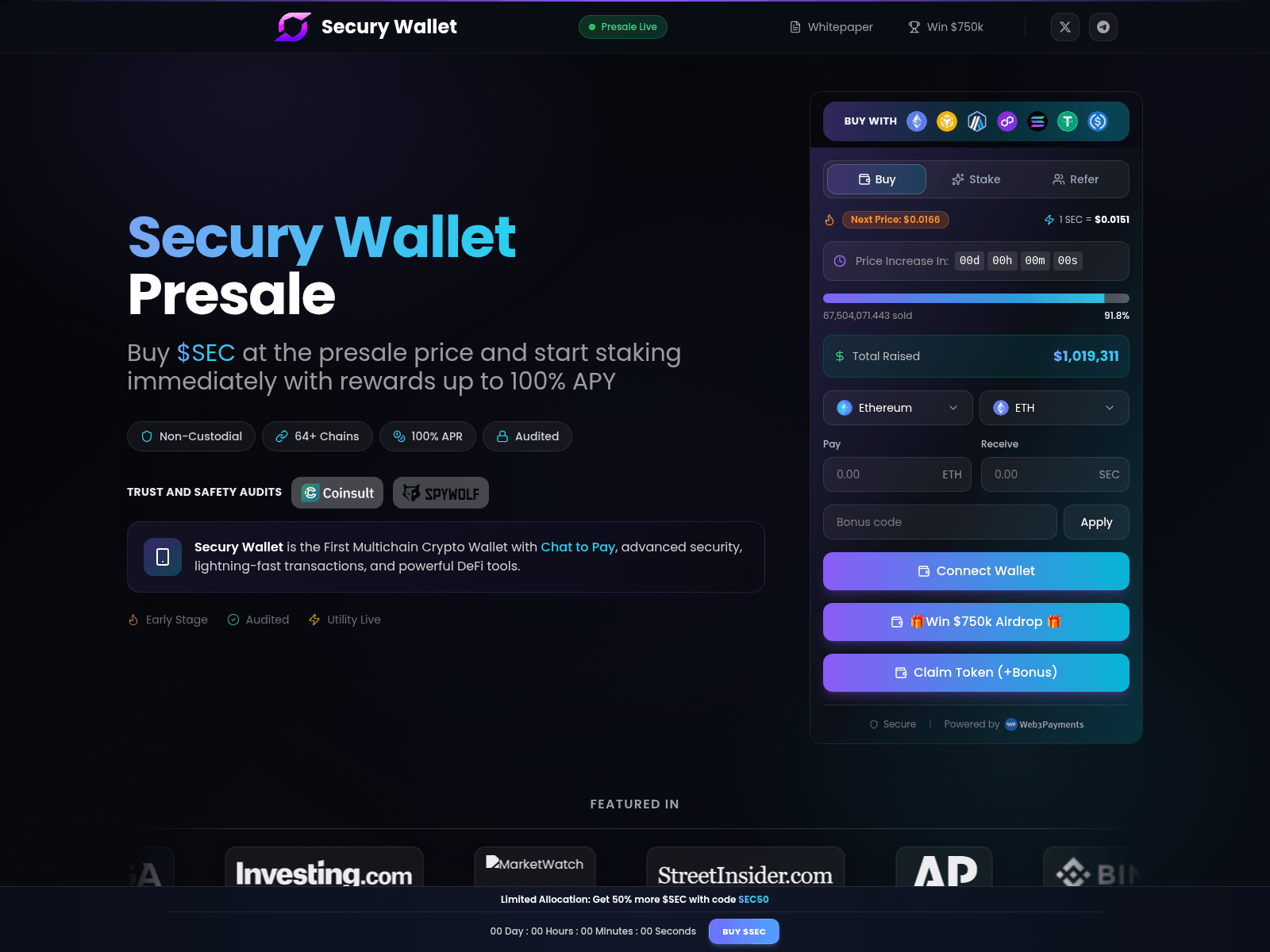 Screenshot of presale-securywt.pages.dev
