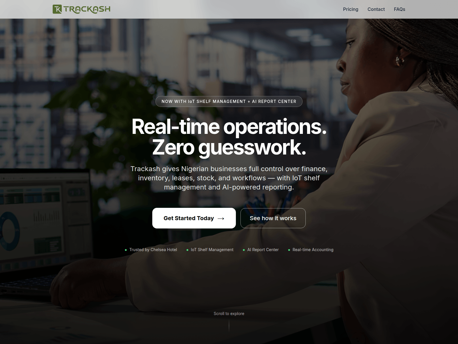 Screenshot of trackash.com