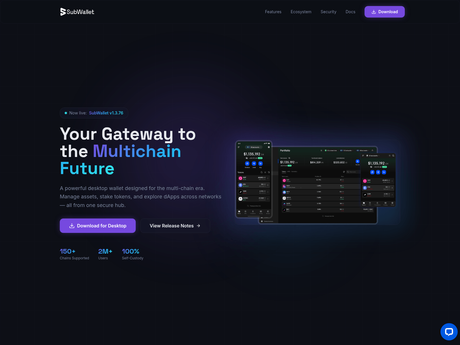 Screenshot of subdesktopwallet.com