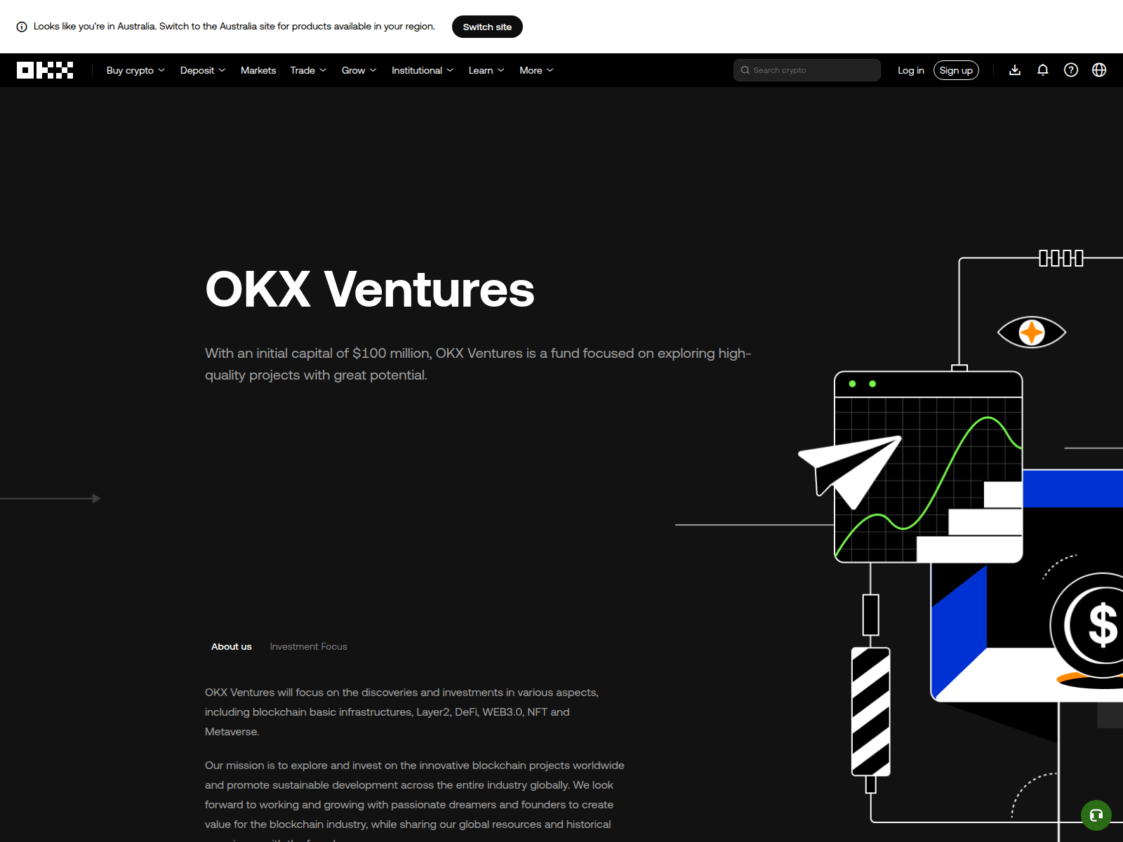 Screenshot of okex.capital