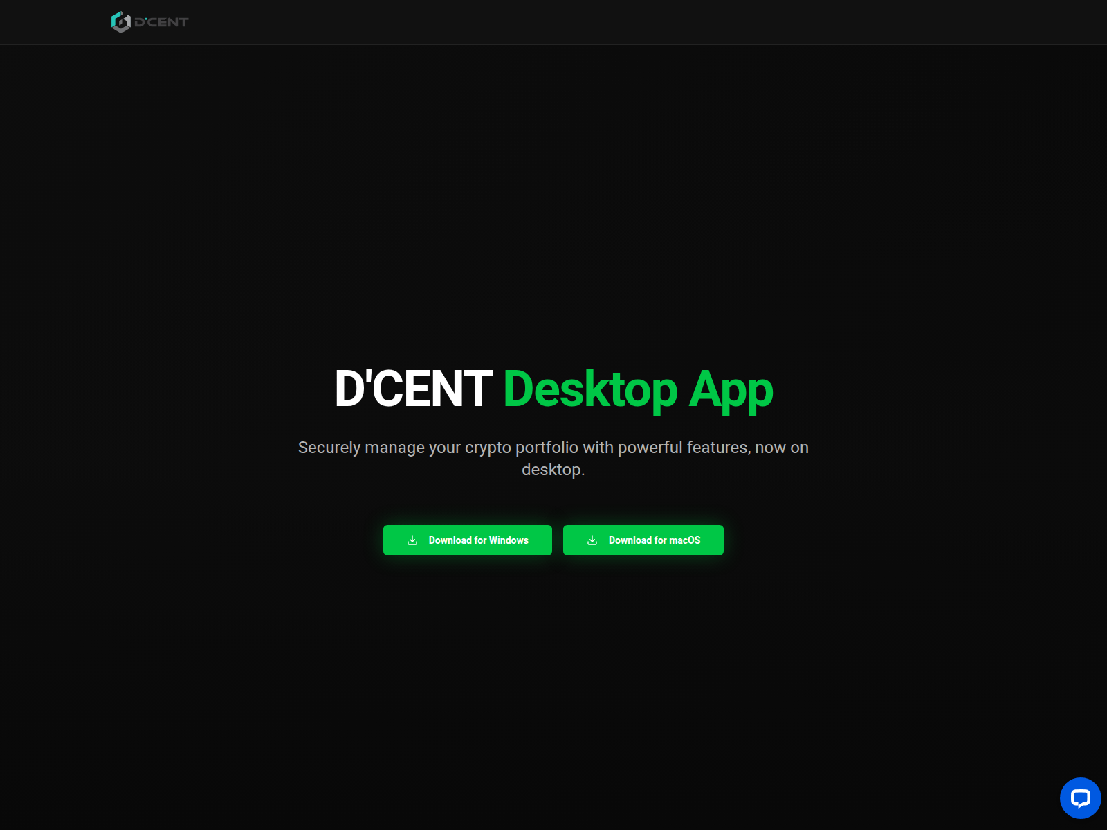 Screenshot of dcentwalletsdesktop.com