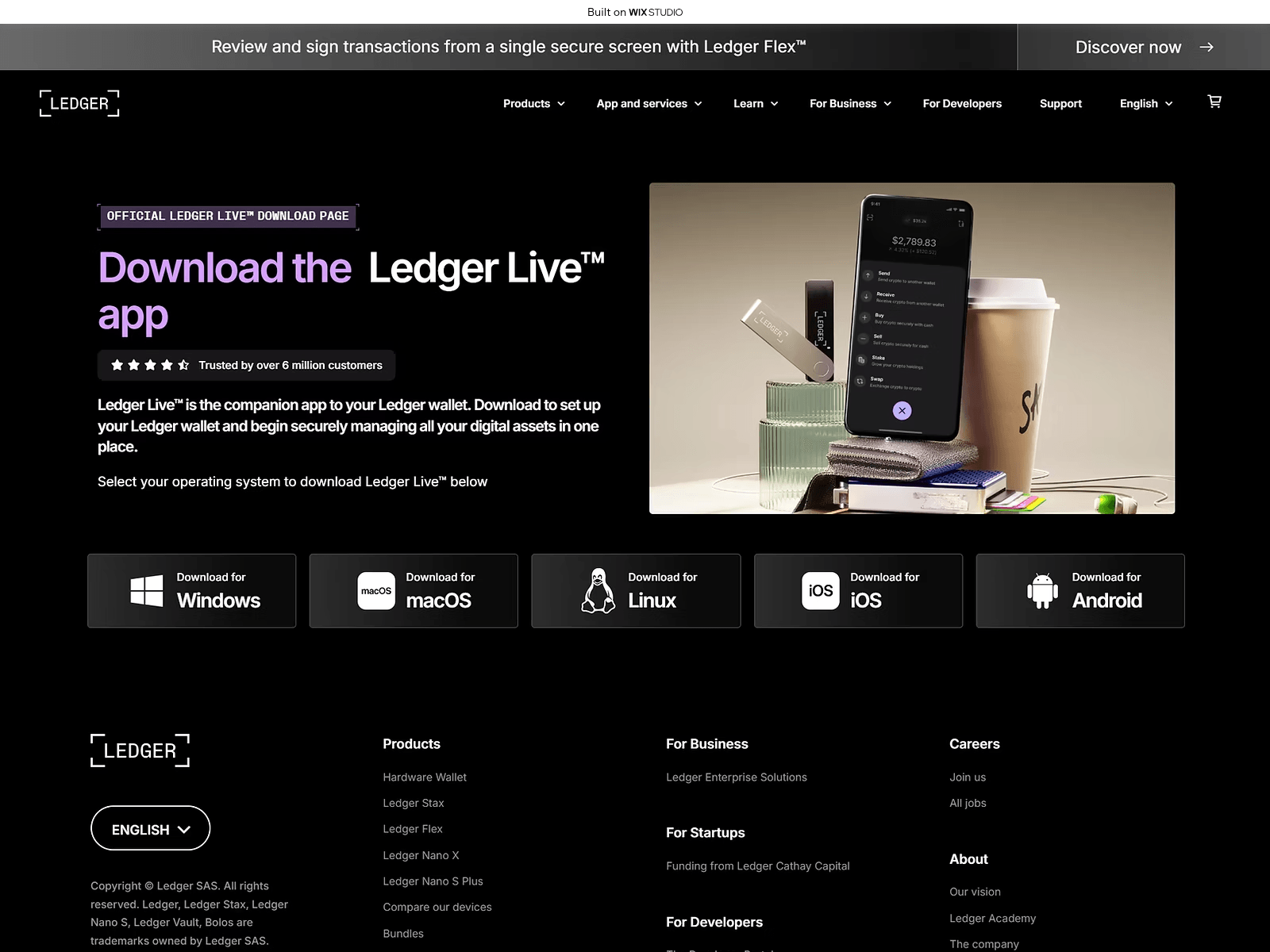 Screenshot of enledgrstart.wixstudio.com