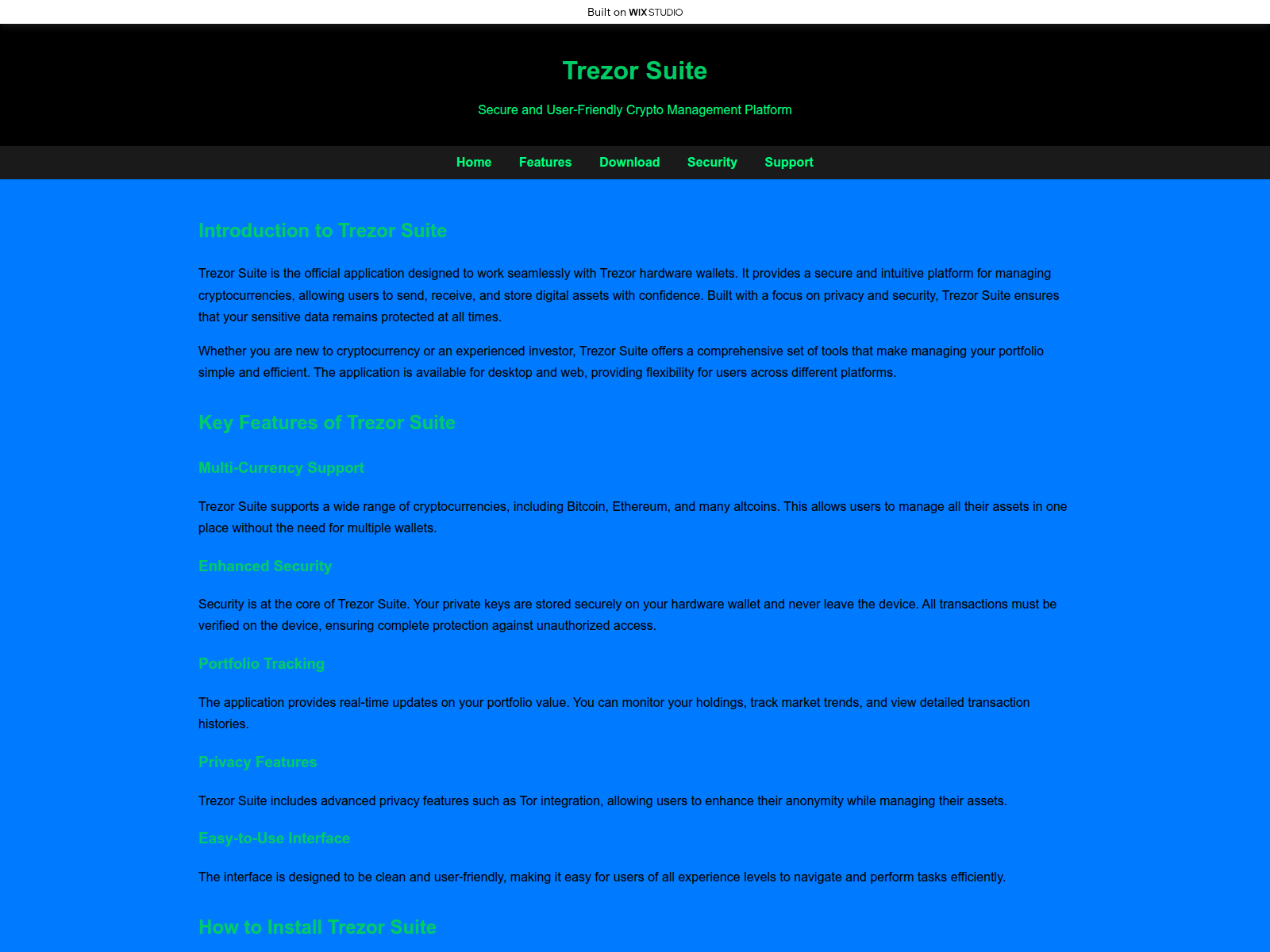 Screenshot of apphomepage.wixstudio.com