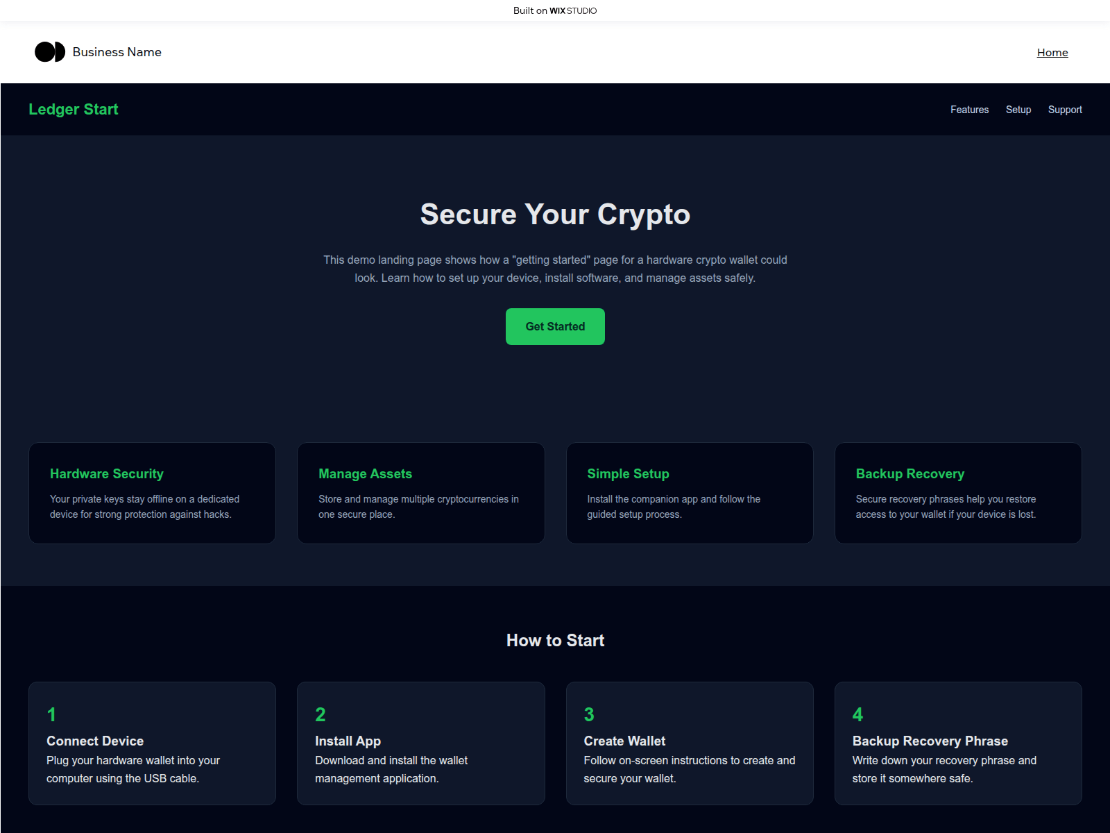 Screenshot of comledgerr.wixstudio.com