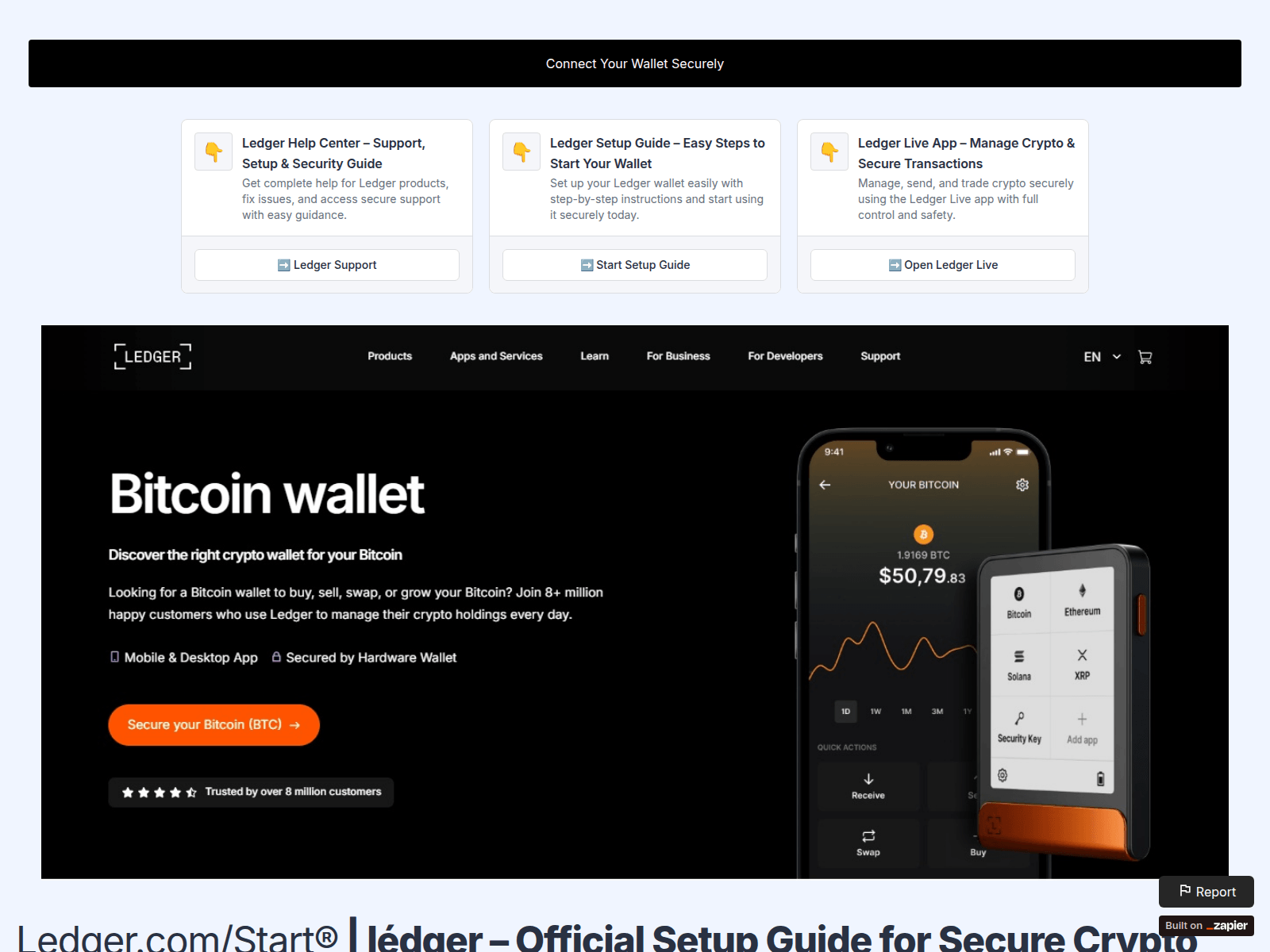 Screenshot of ledge-comstart.zapier.app