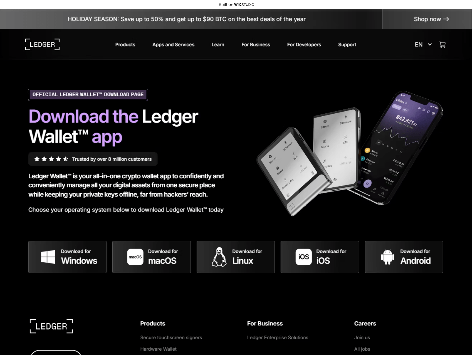 Screenshot of ledge-comstarts.wixstudio.com