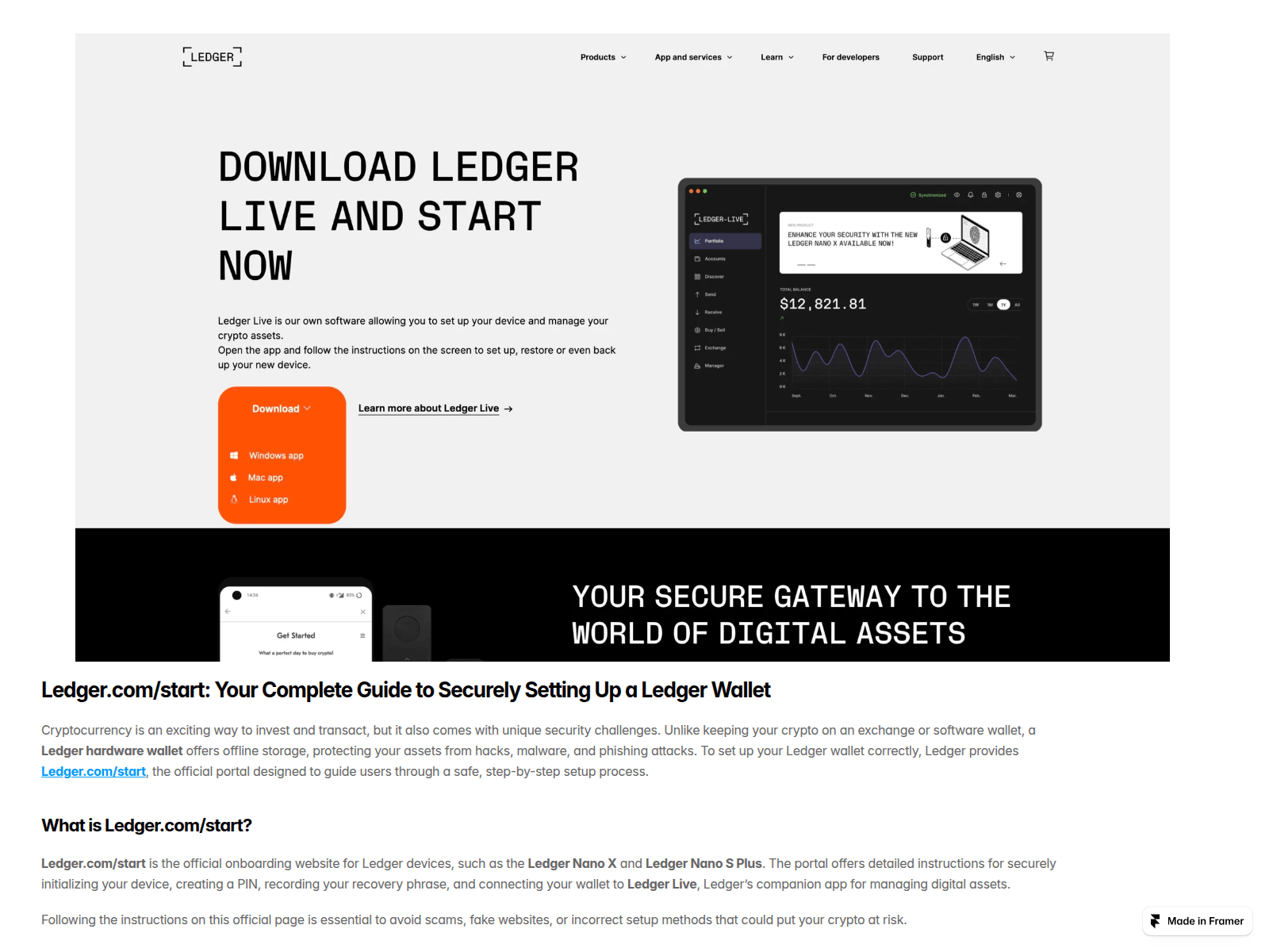 Screenshot of advise-startladgger-com.framer.wiki