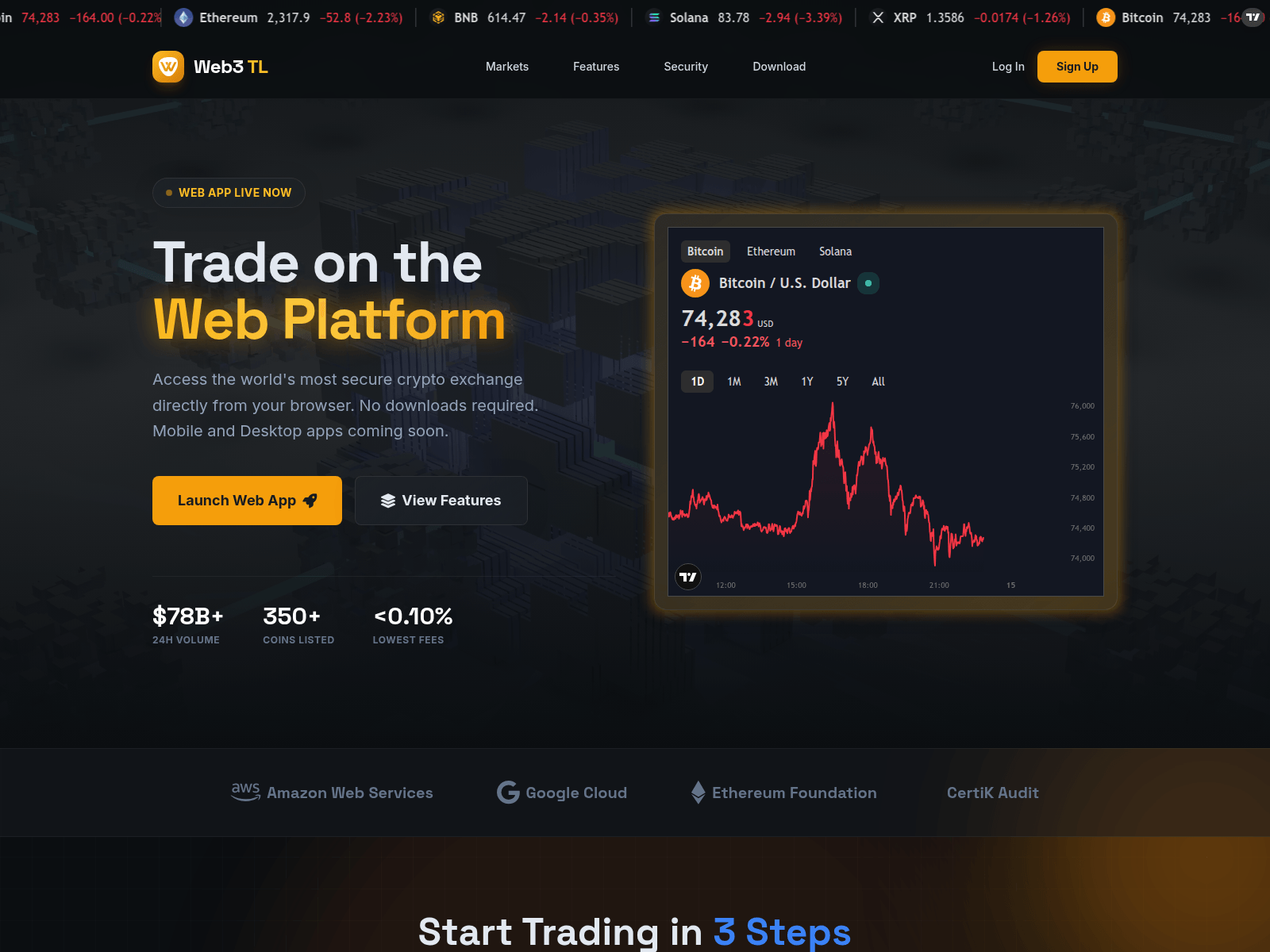 Screenshot of web3trustledger.com