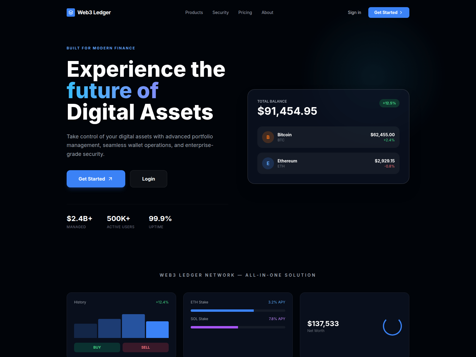 Screenshot of web3ledgervaults.live