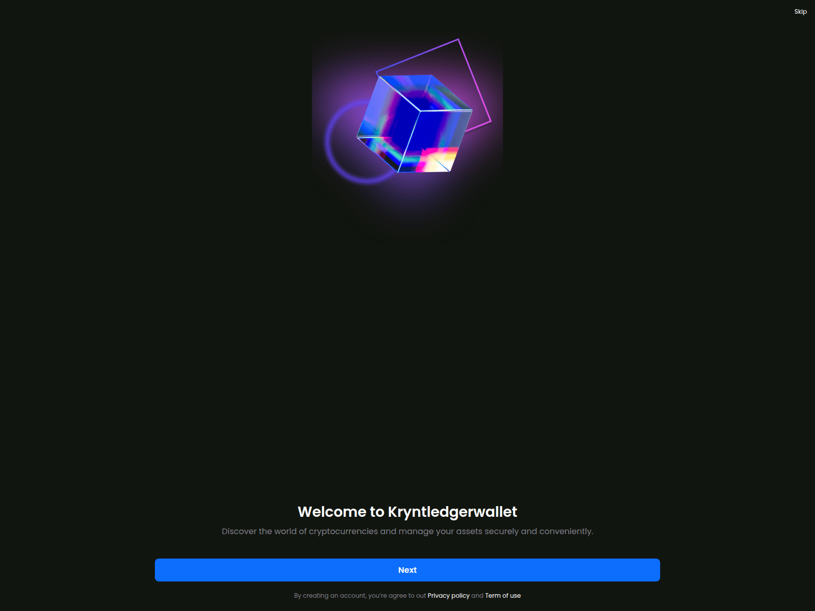 Screenshot of kryntledgerwallet.com