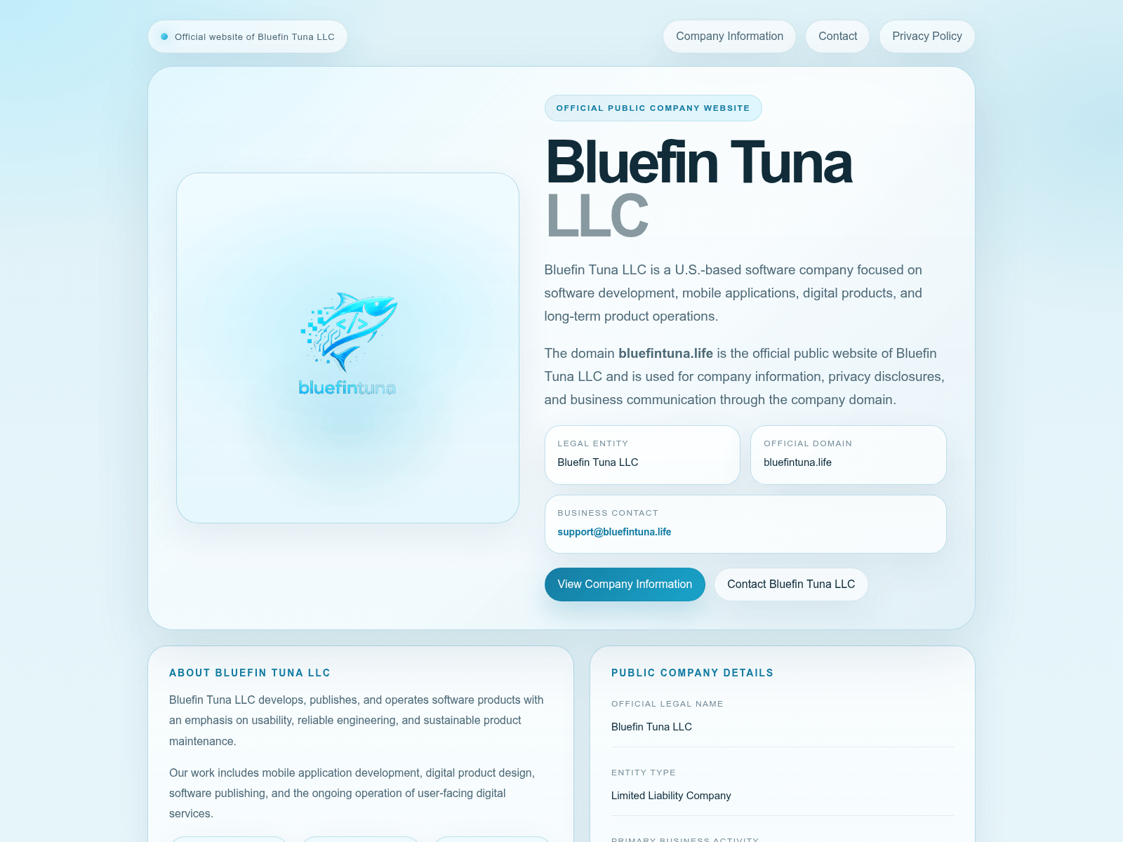Screenshot of bluefintuna.life