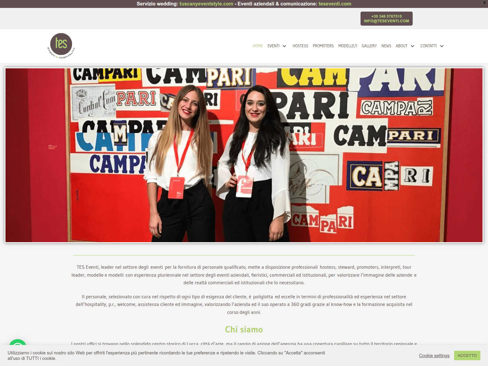 Screenshot of hostess-italia.com