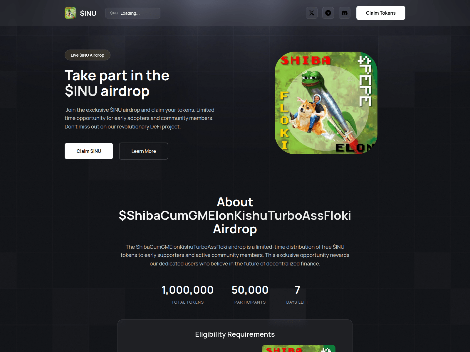 Screenshot of claim-inu.pages.dev