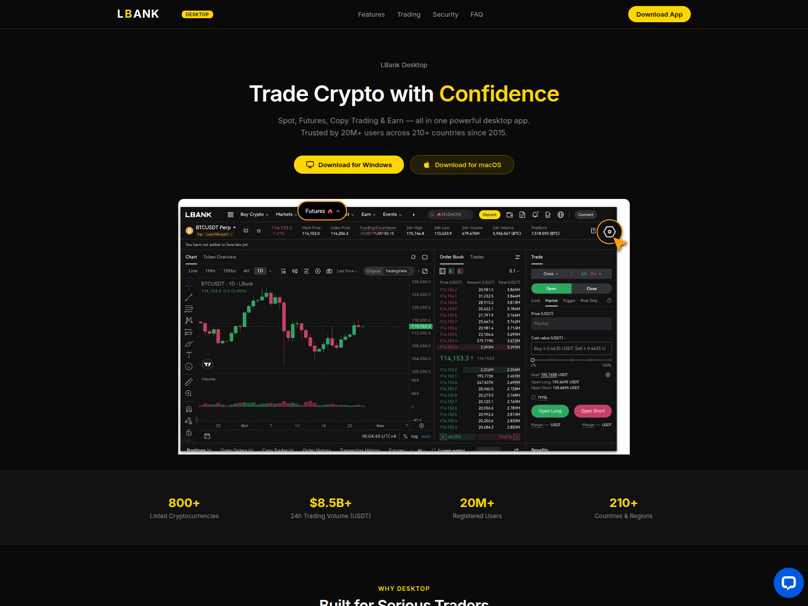 Screenshot of lbankdesktop.com