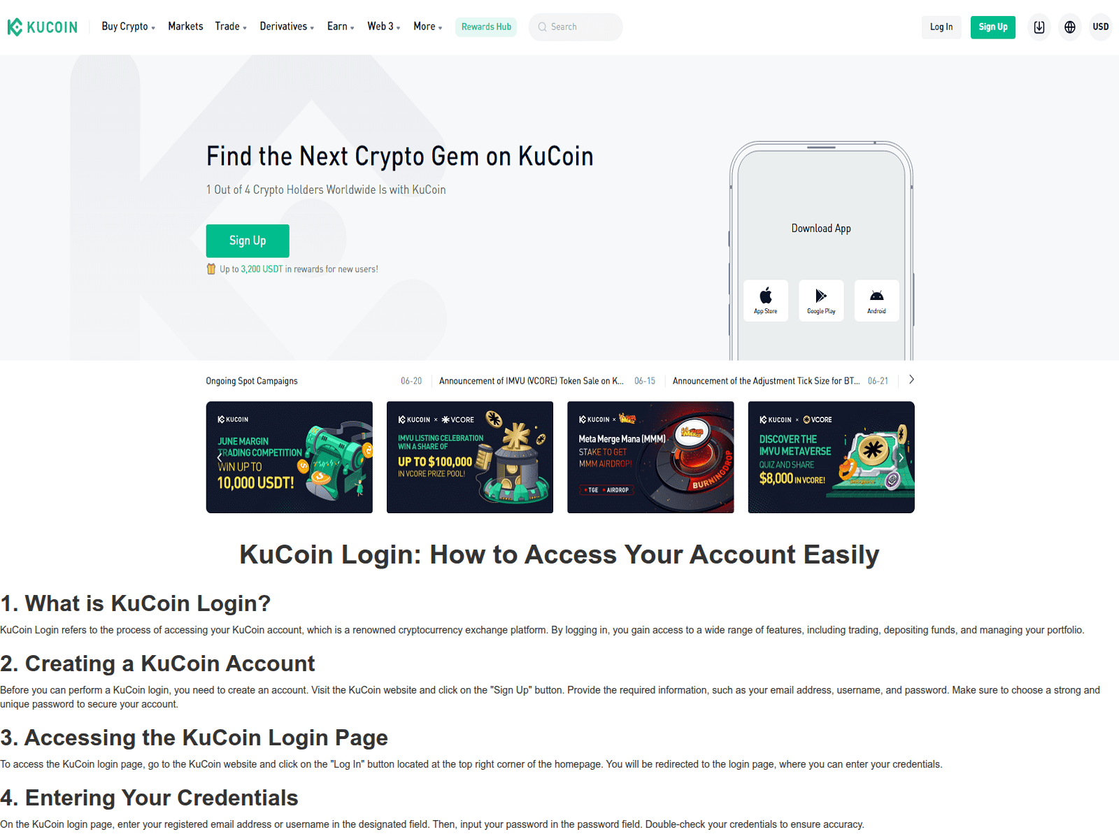Screenshot of kucoineeloginn.webflow.io