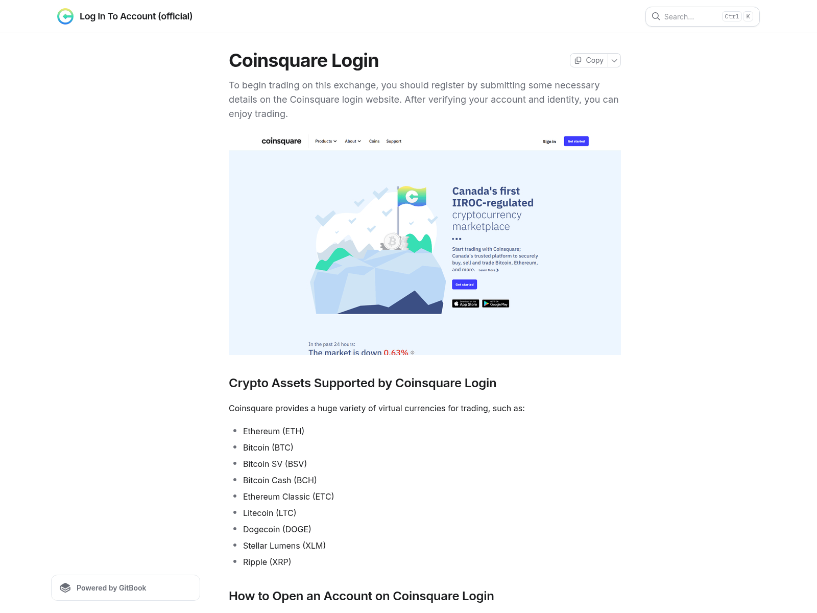 Screenshot of coinsqare-logi.gitbook.io