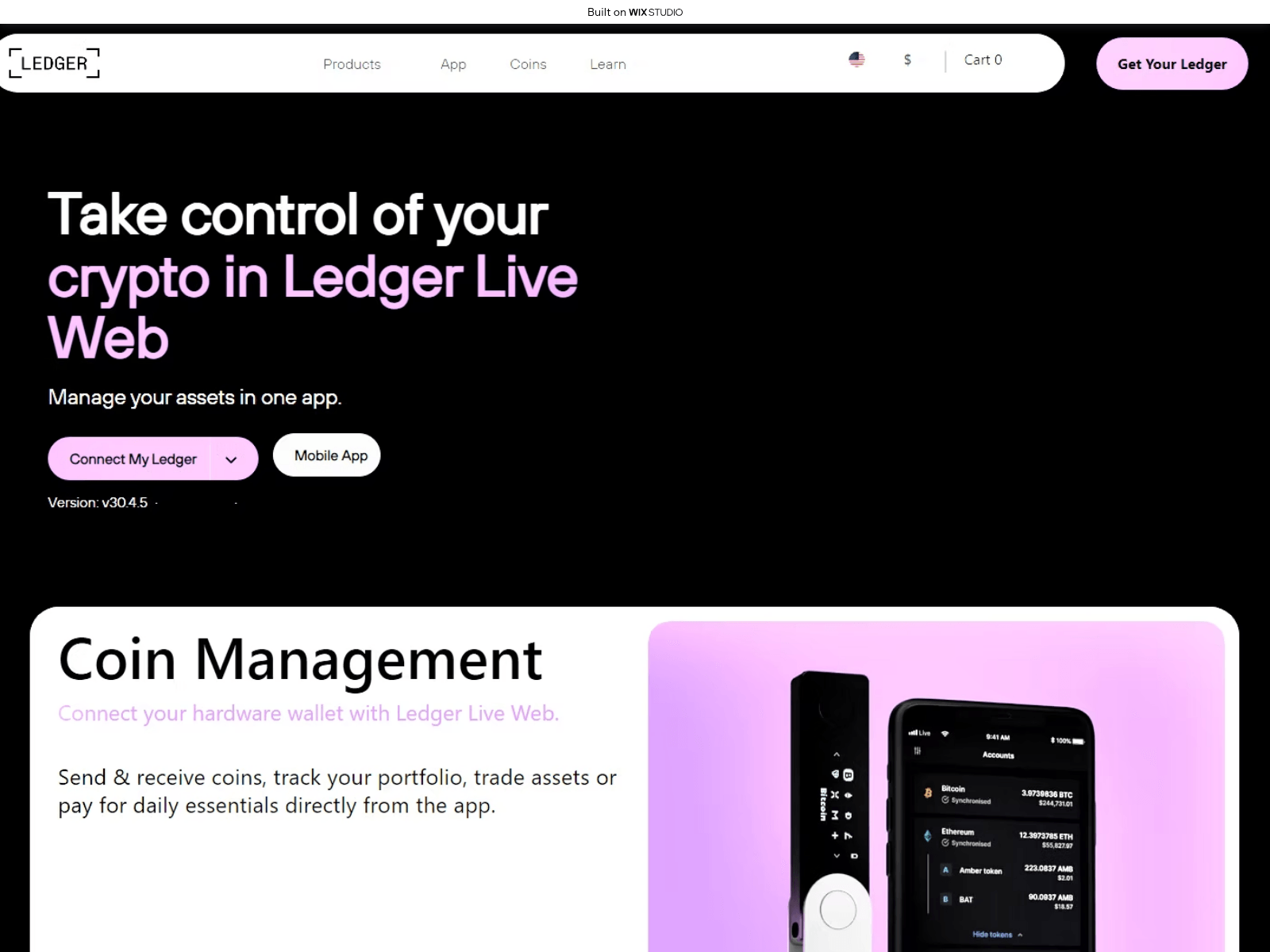 Screenshot of hubs-desktoplive.wixstudio.com