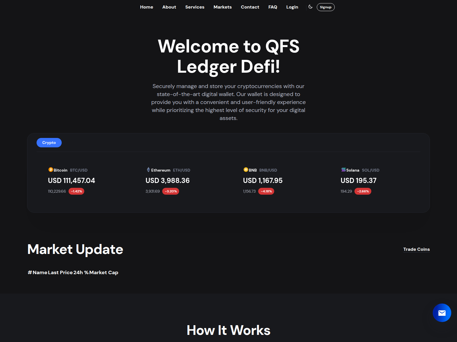 Screenshot of qfsledgerdefi.com
