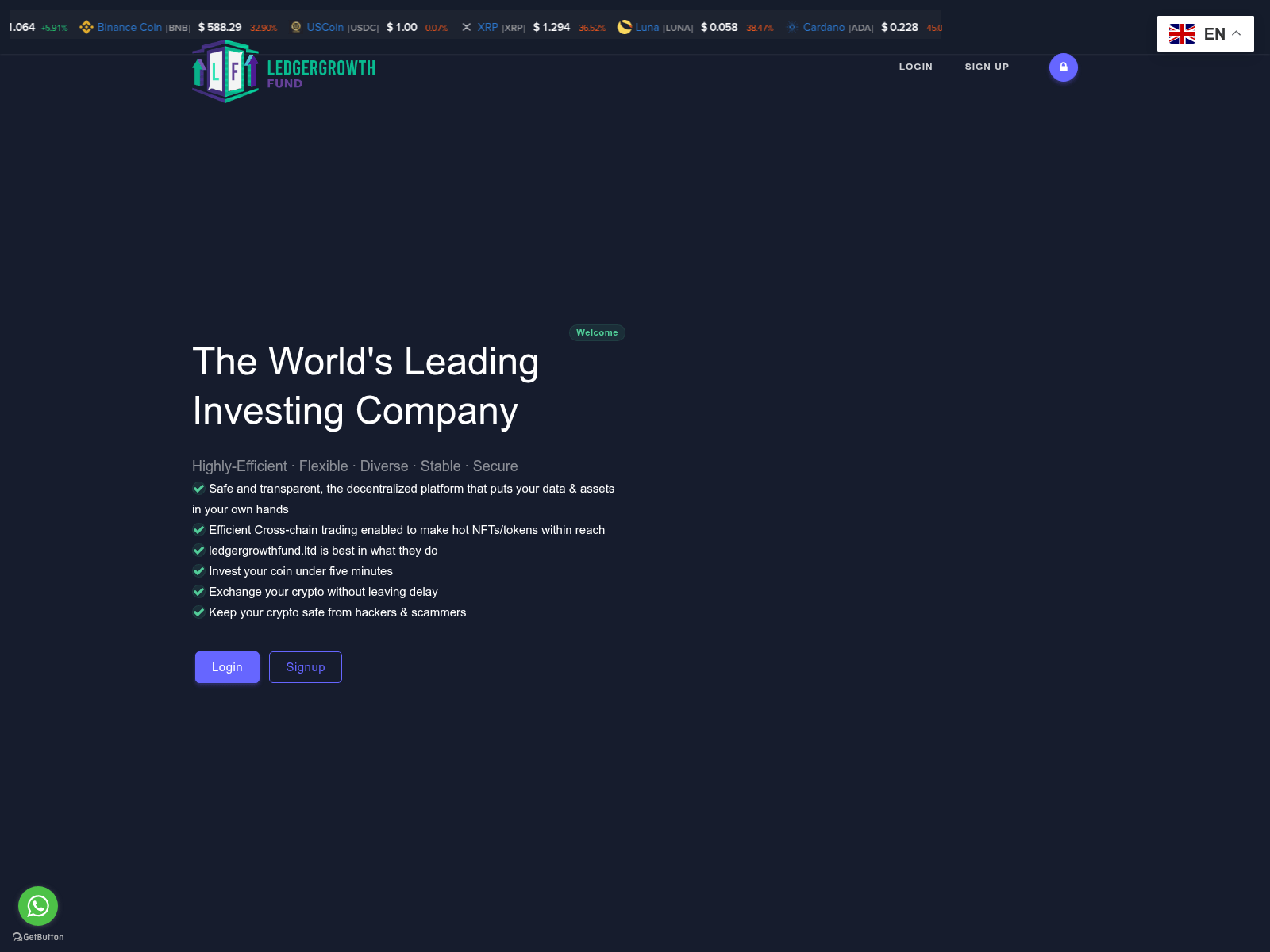 Screenshot of ledgergrowthfund.ltd