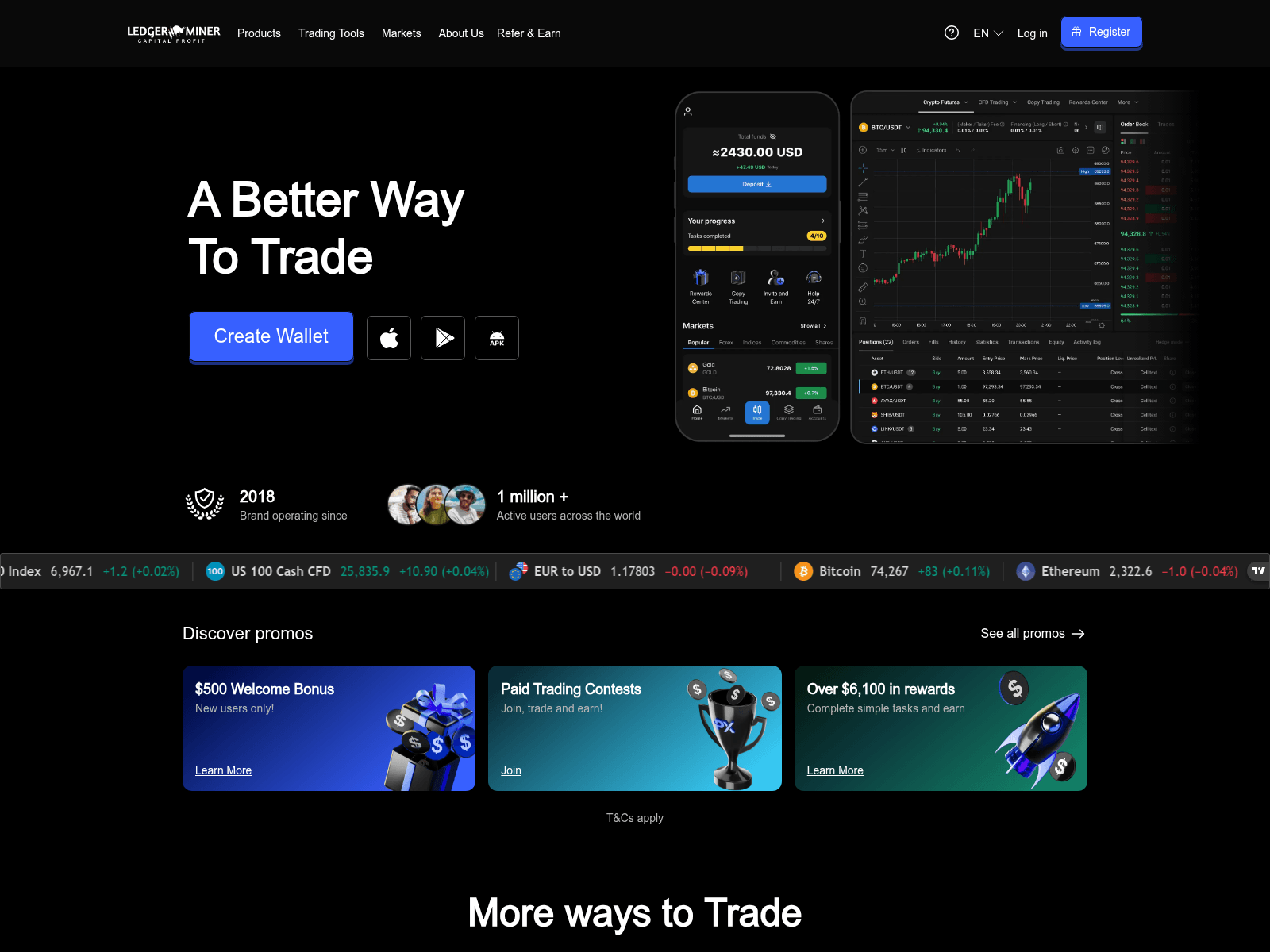 Screenshot of ledgerminer.com