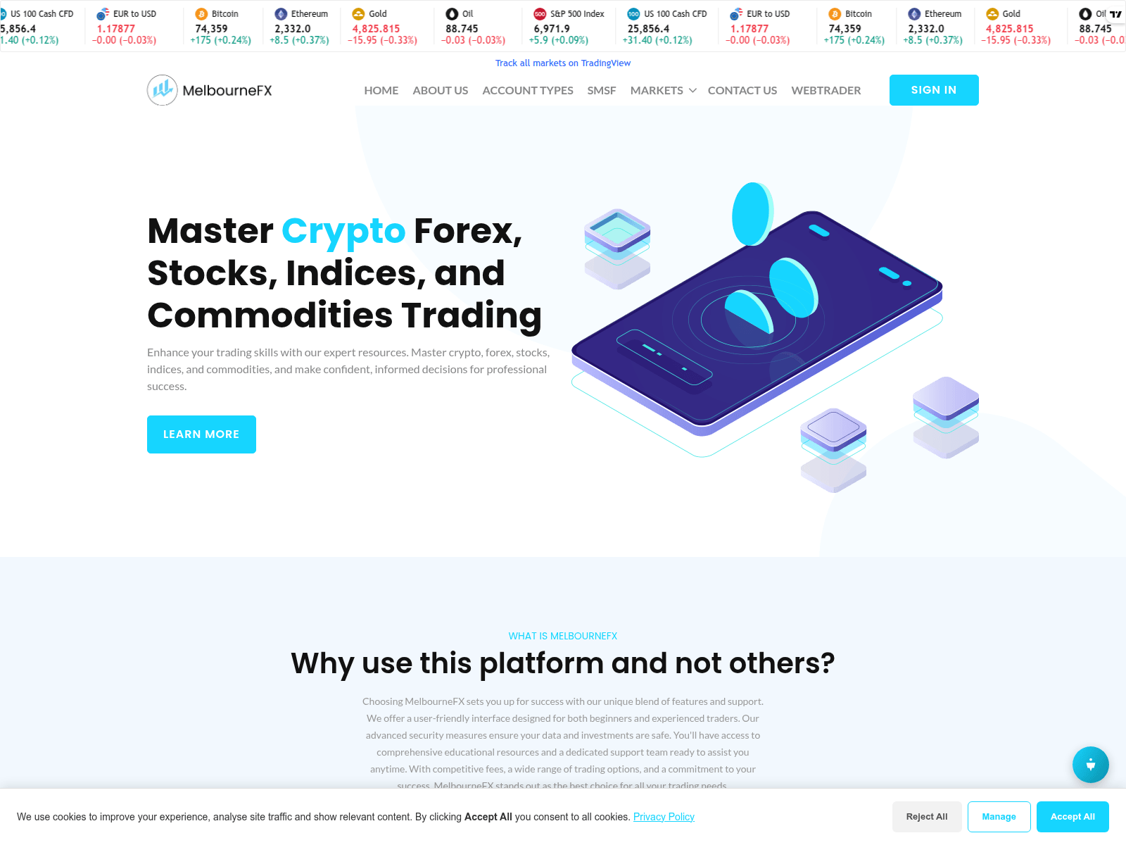 Screenshot of mlbfx.io