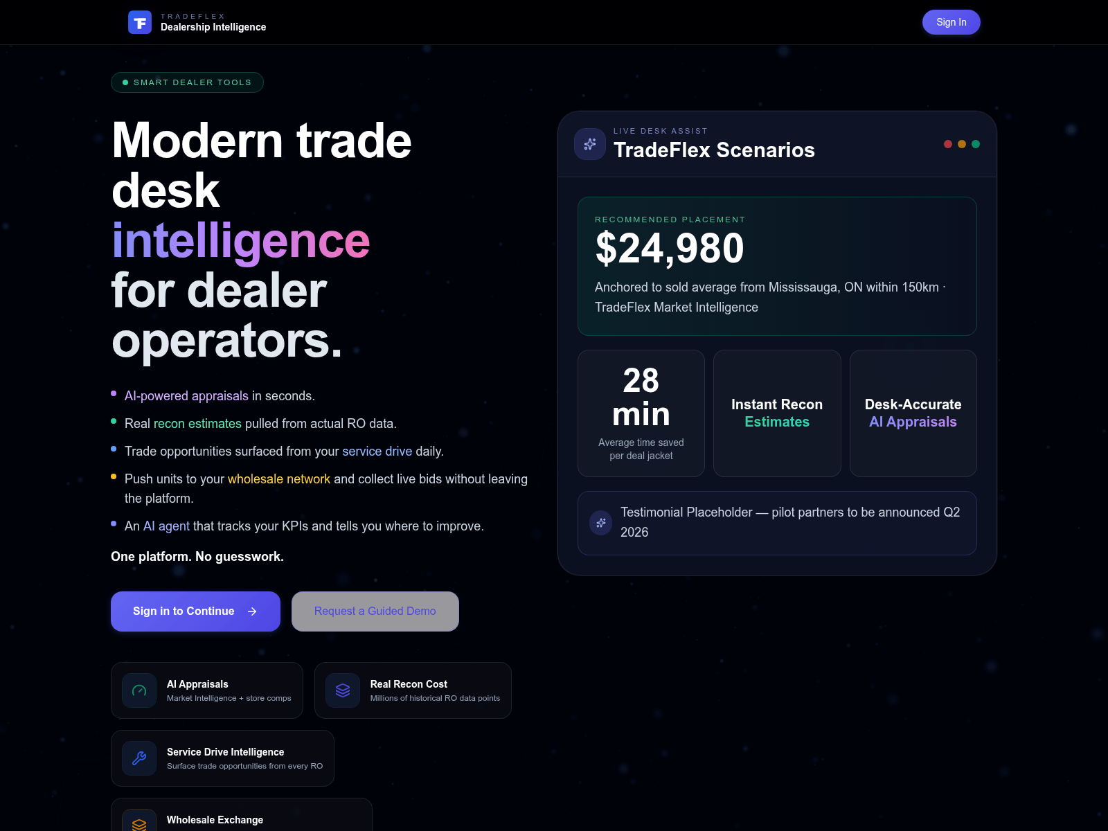 Screenshot of tradeflexapp.com
