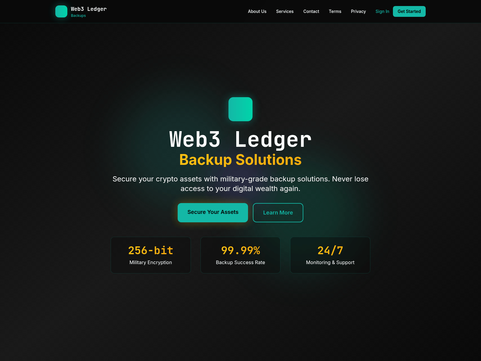 Screenshot of web3ledgersbackup.com