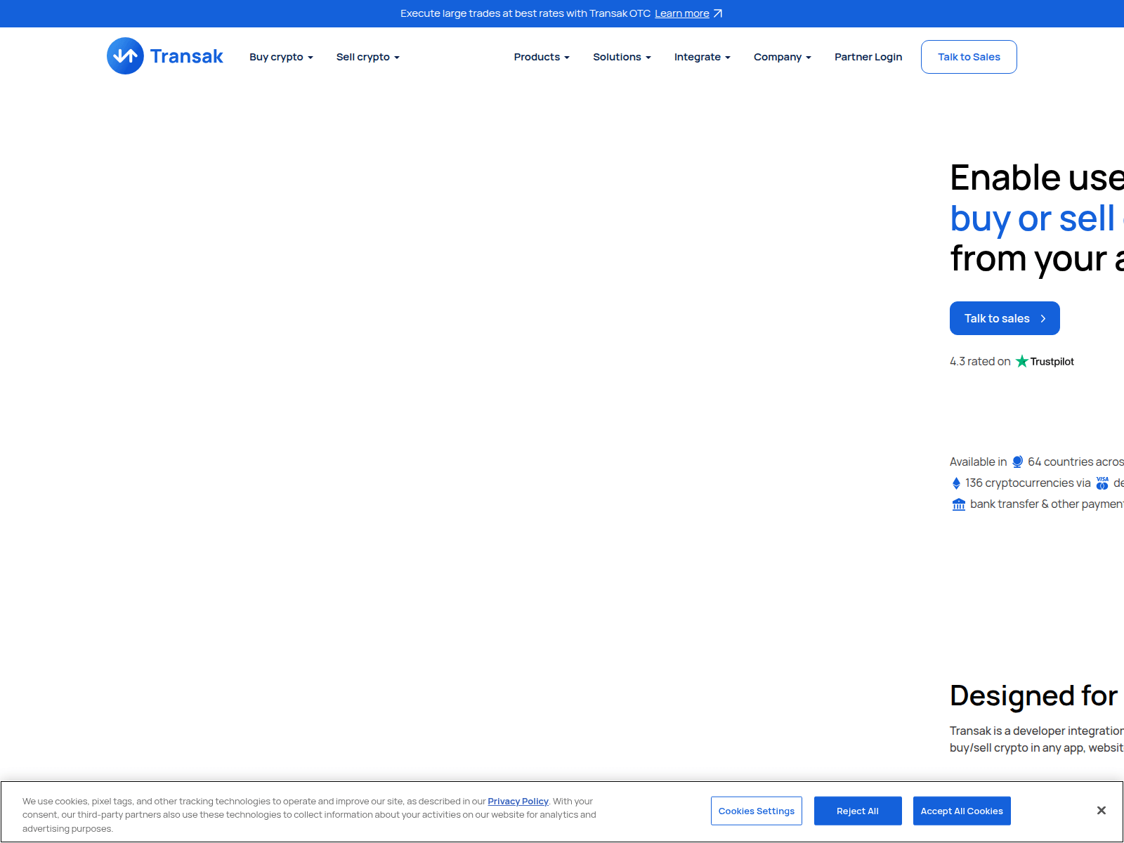 Screenshot of transak.work