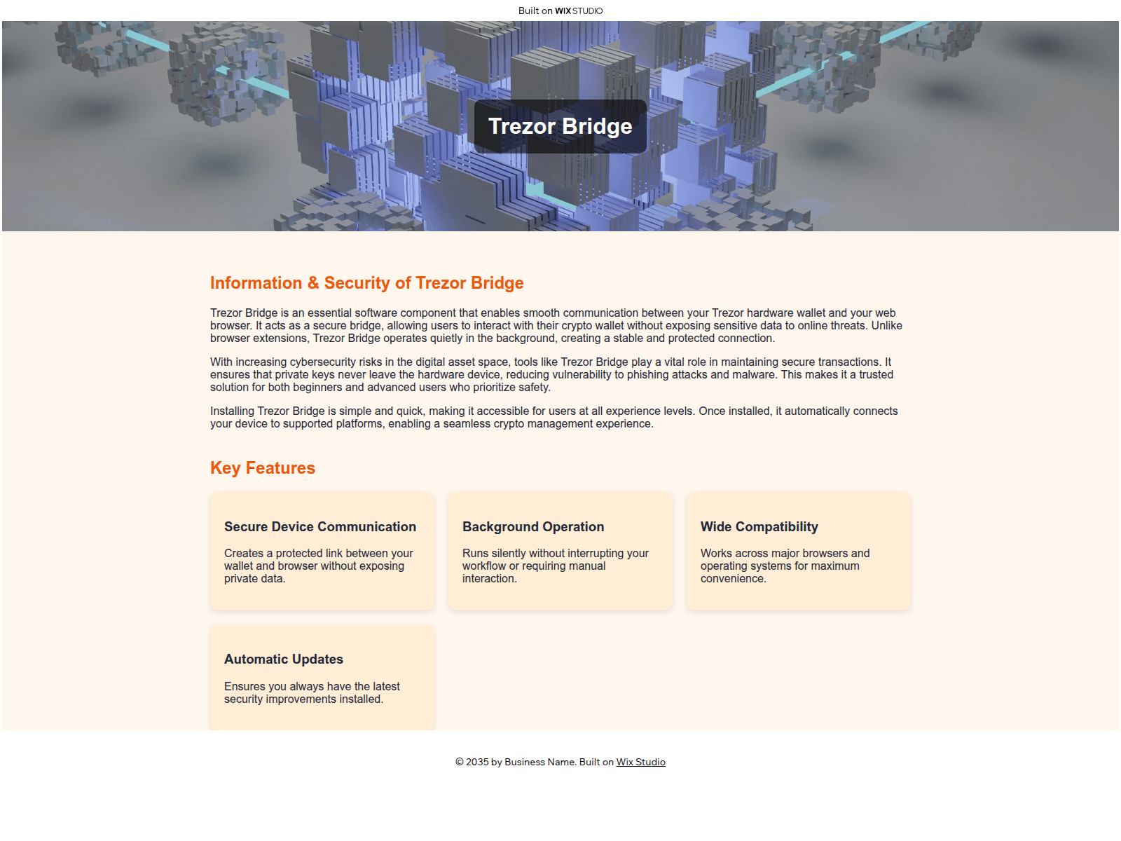 Screenshot of home-bridgeapp.wixstudio.com