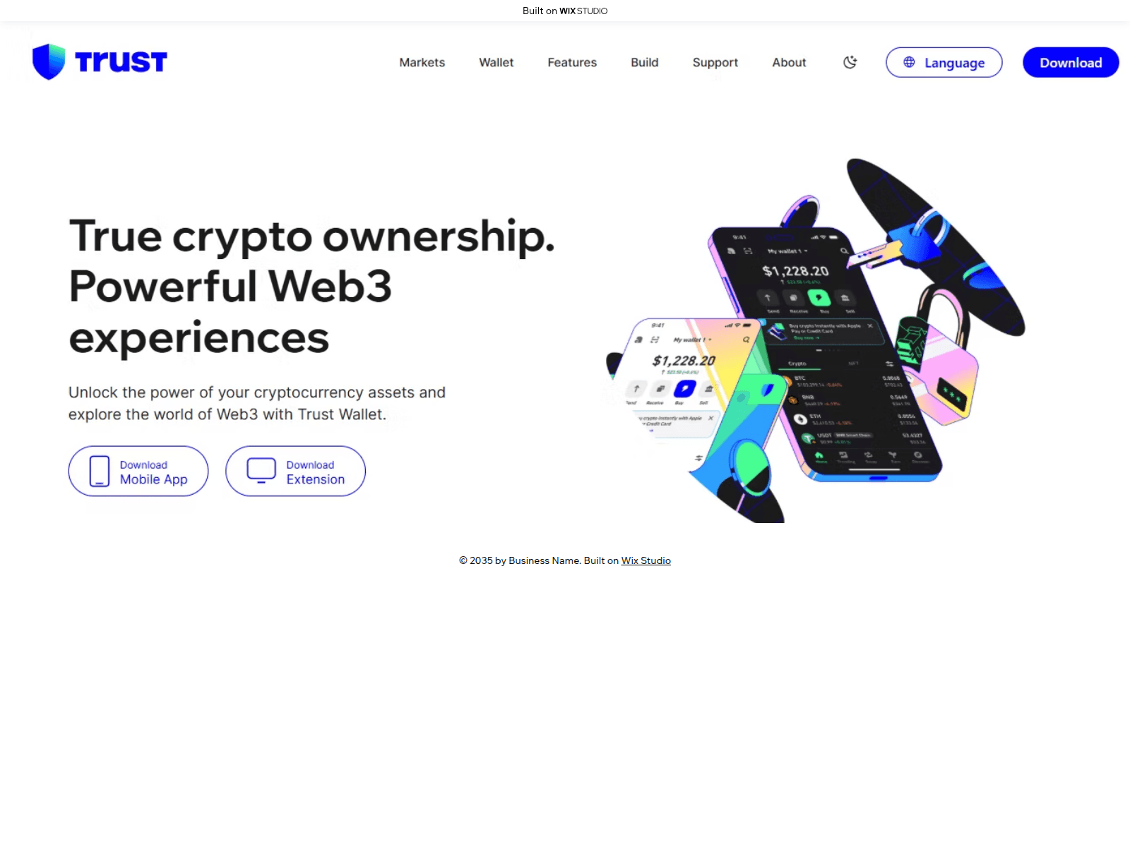 Screenshot of trusrt-web3.wixstudio.com