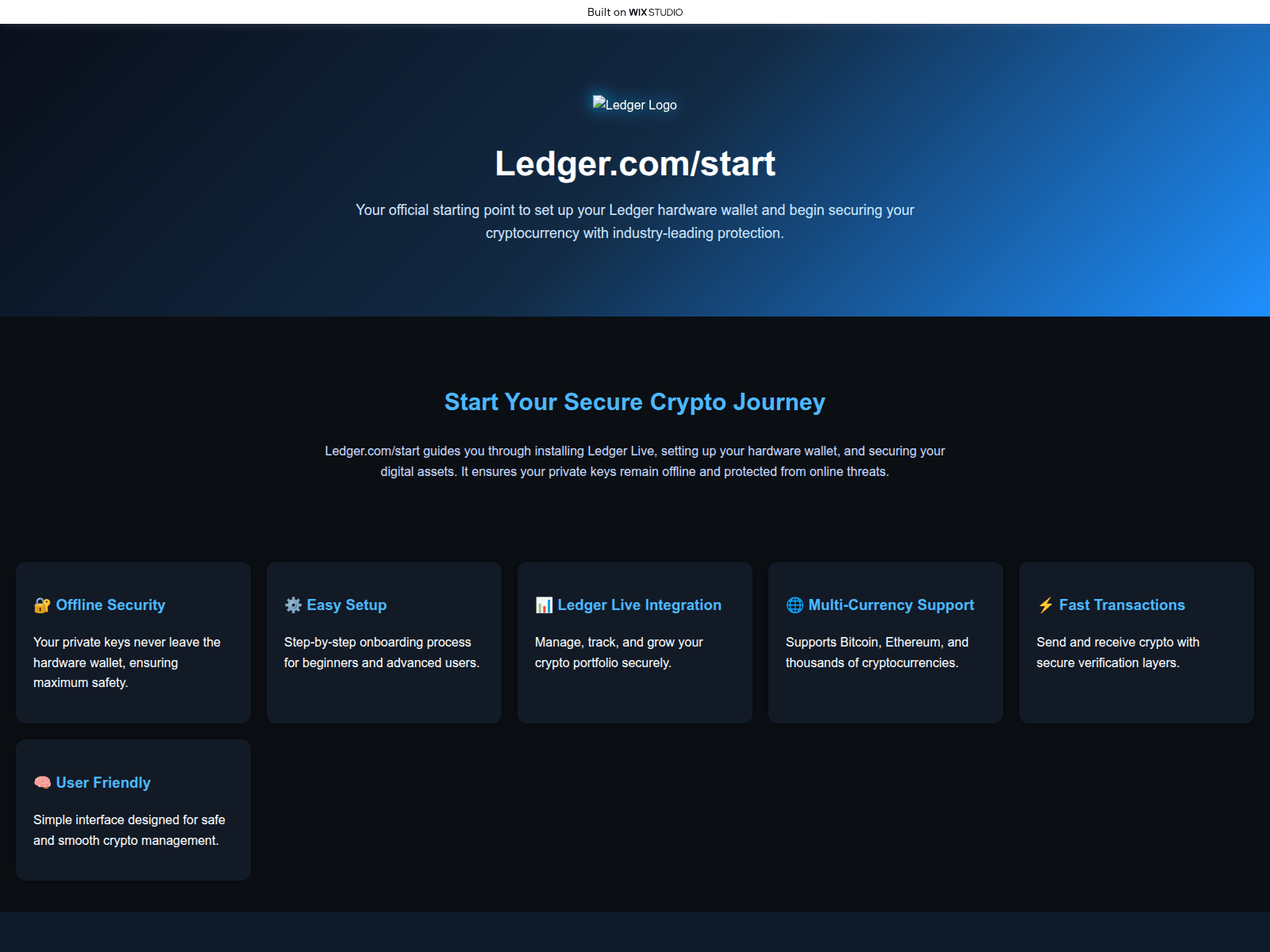 Screenshot of homepage-startinapp.wixstudio.com