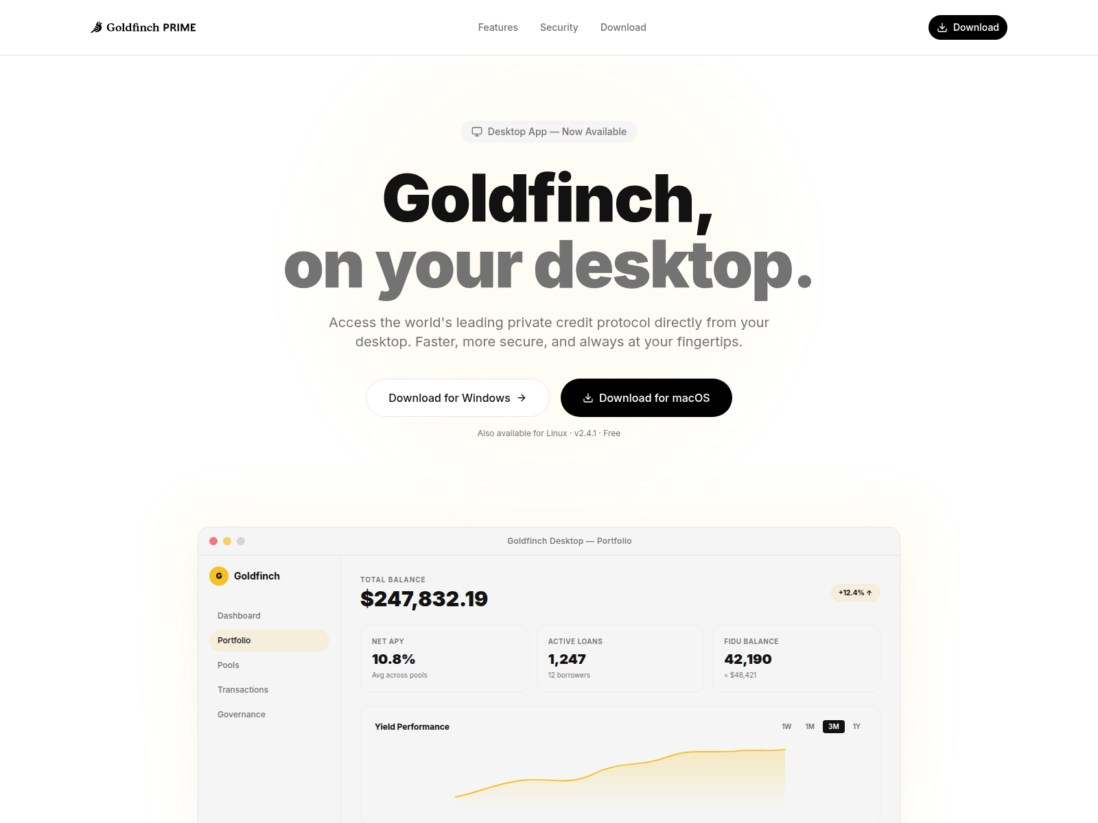 Screenshot of goldfinchdesktop.com