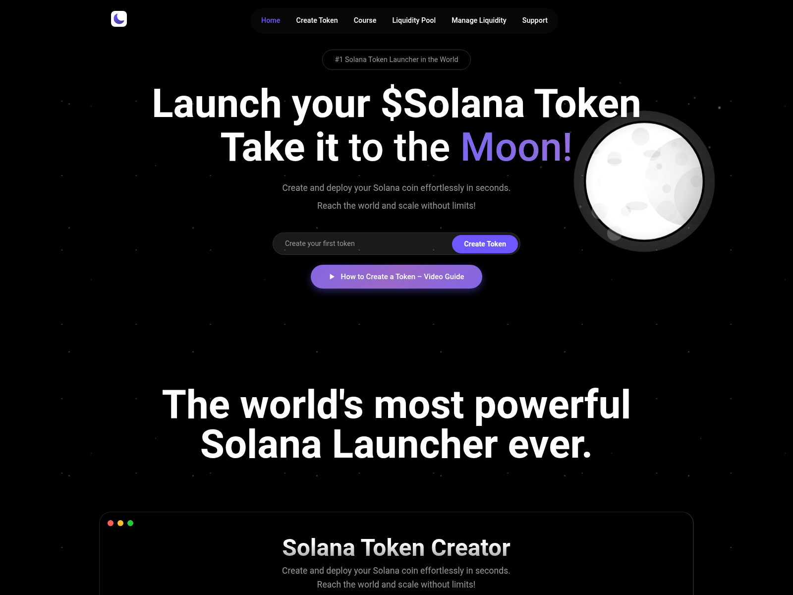 Screenshot of lunalaunch.org