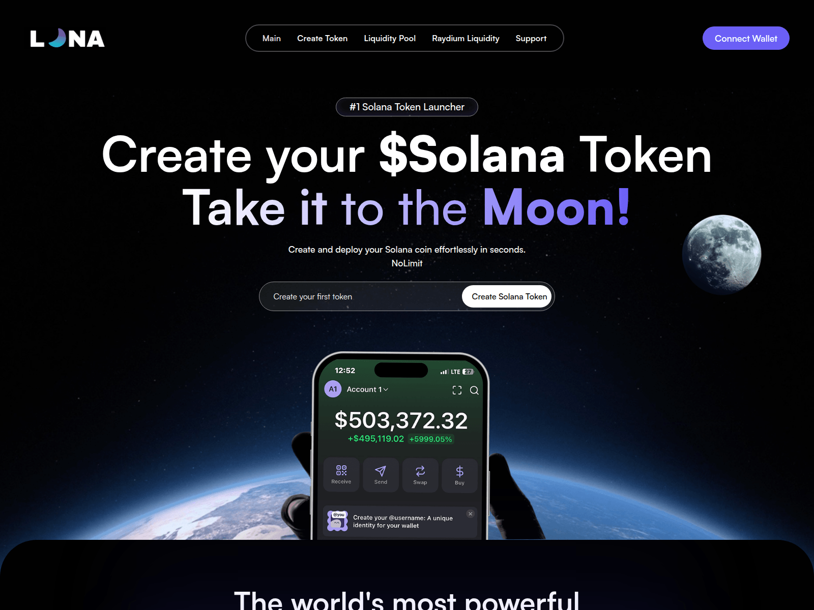 Screenshot of lunamintify.xyz