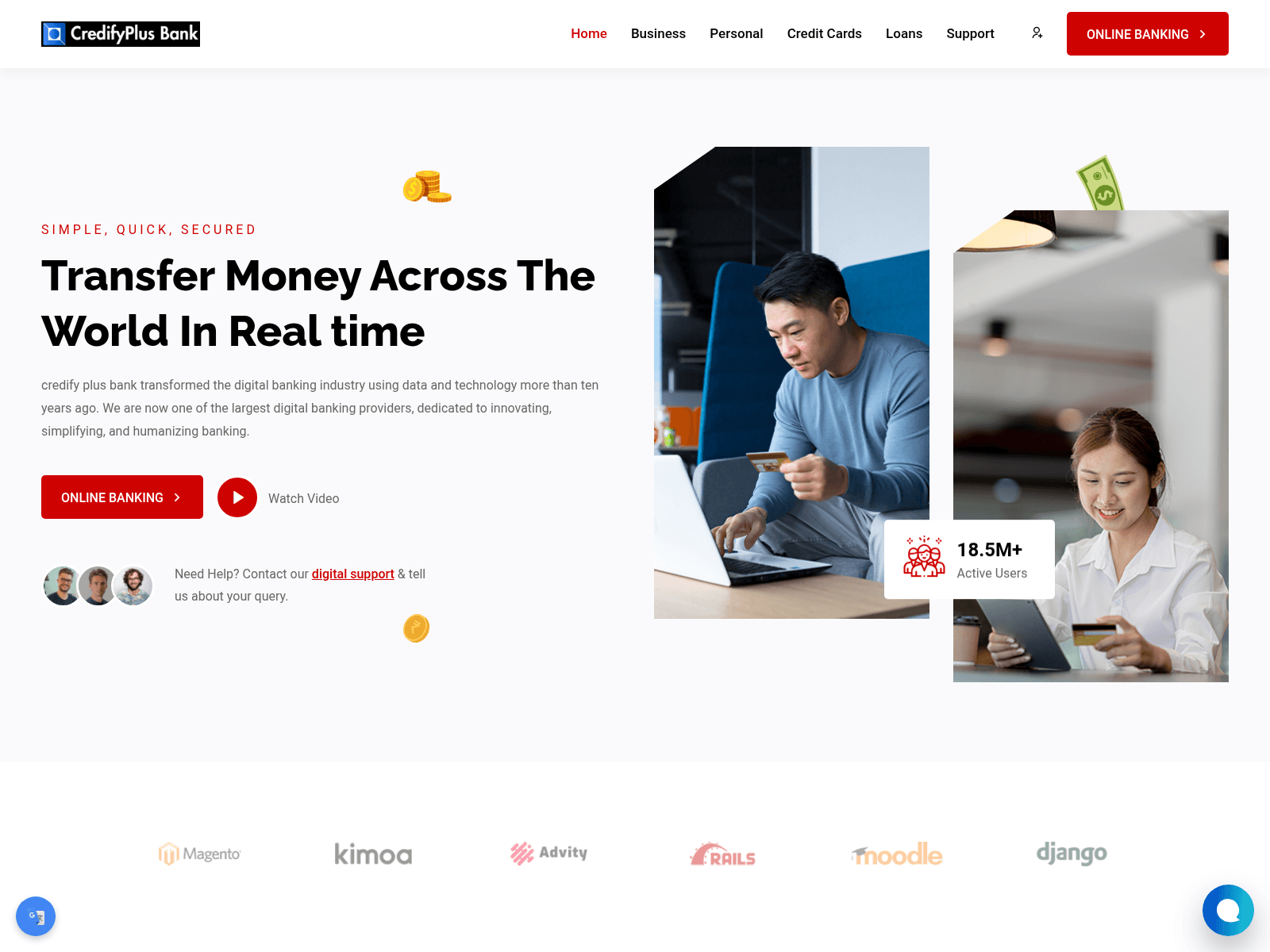 Screenshot of credifyplusbank.com