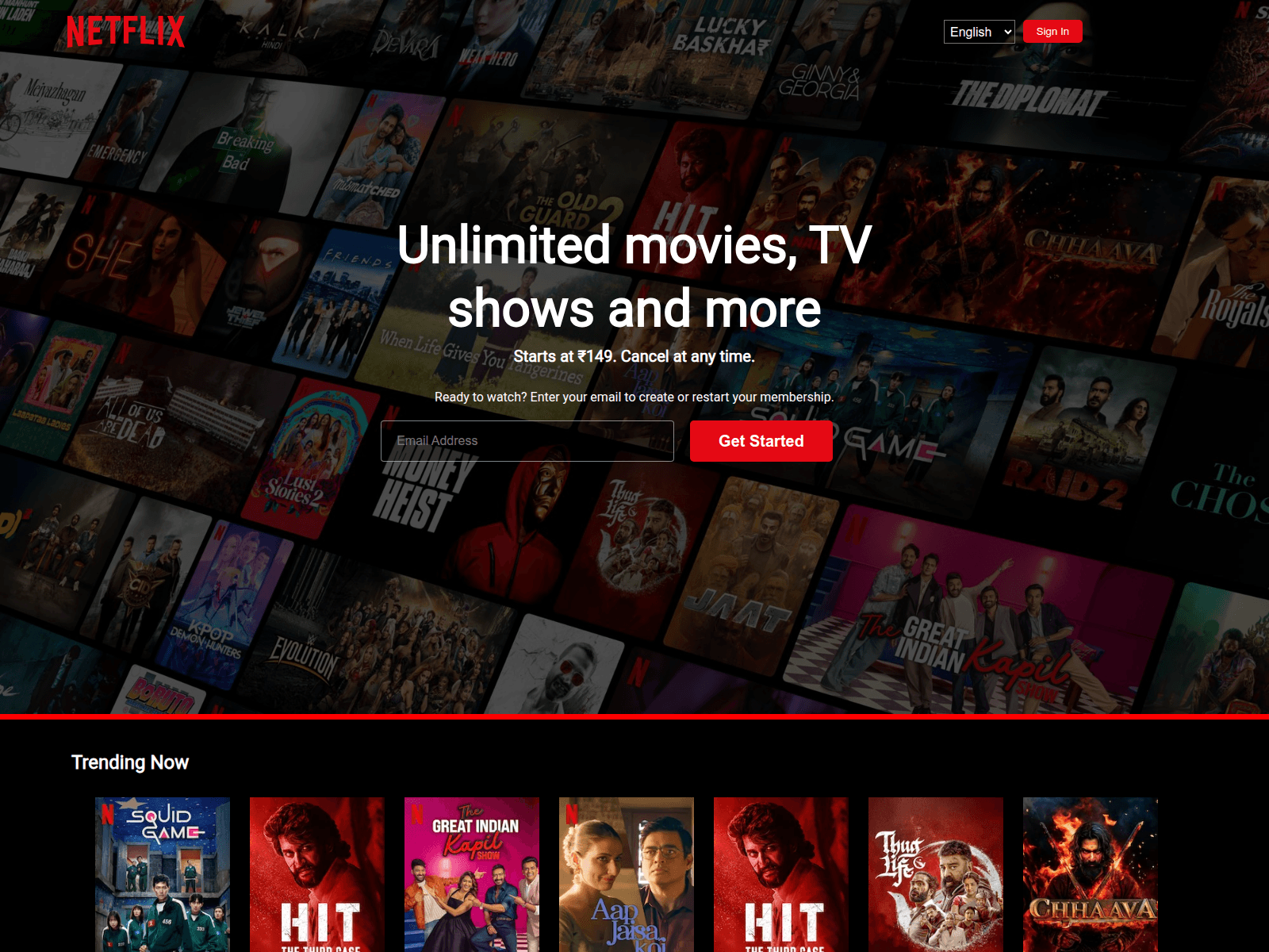 Screenshot of netflix-clone-mauve-beta.vercel.app