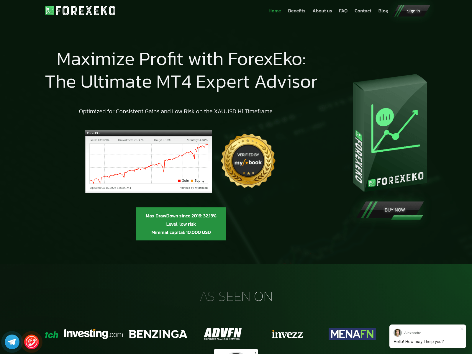 Screenshot of www.forexeko.com