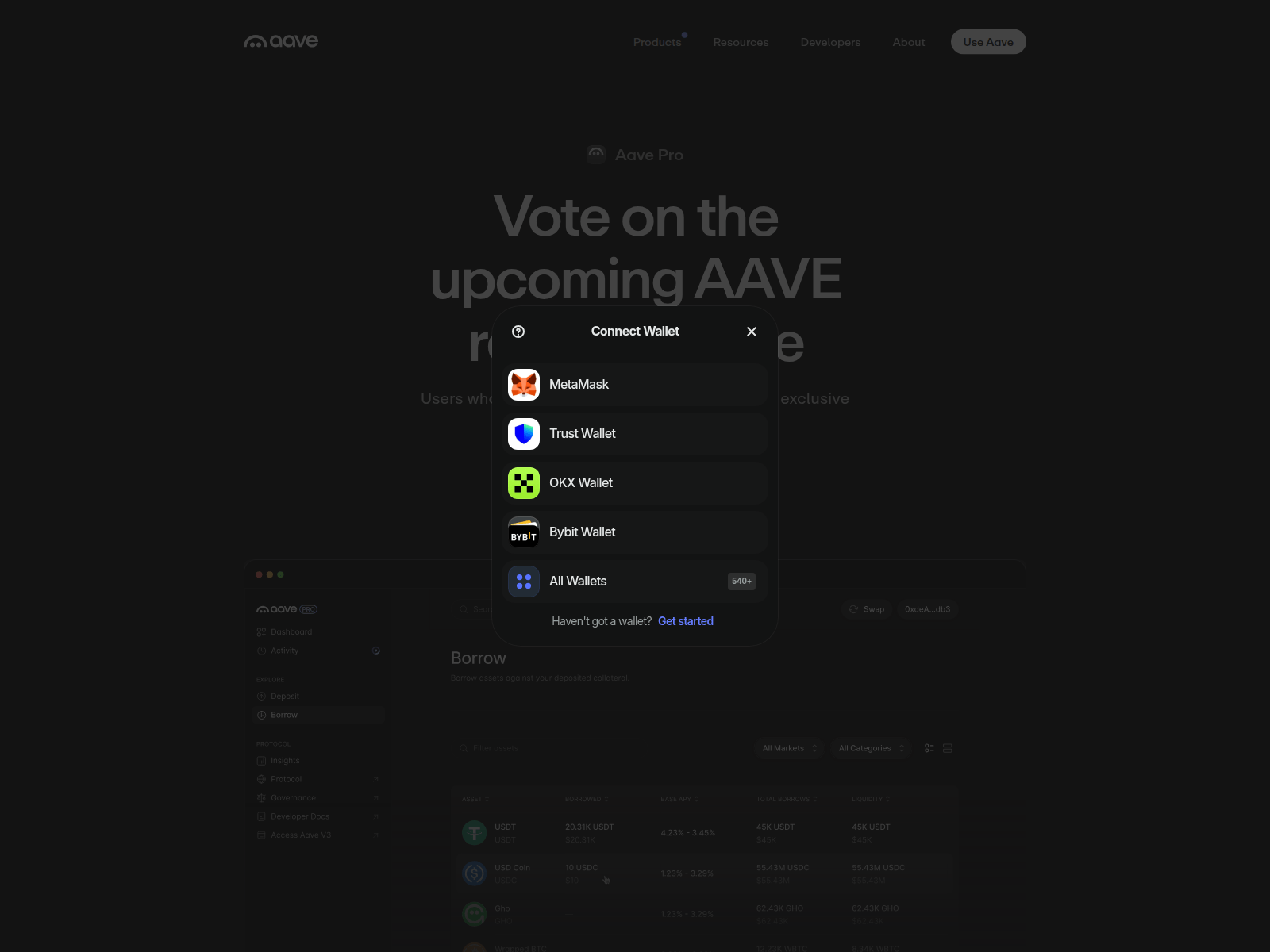 Screenshot of register-aaves.com