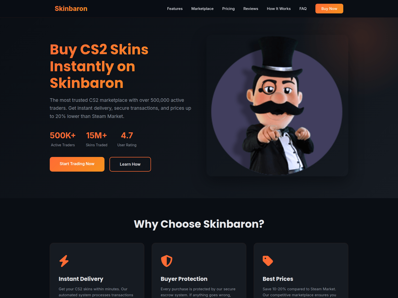 Screenshot of skinbaron.at