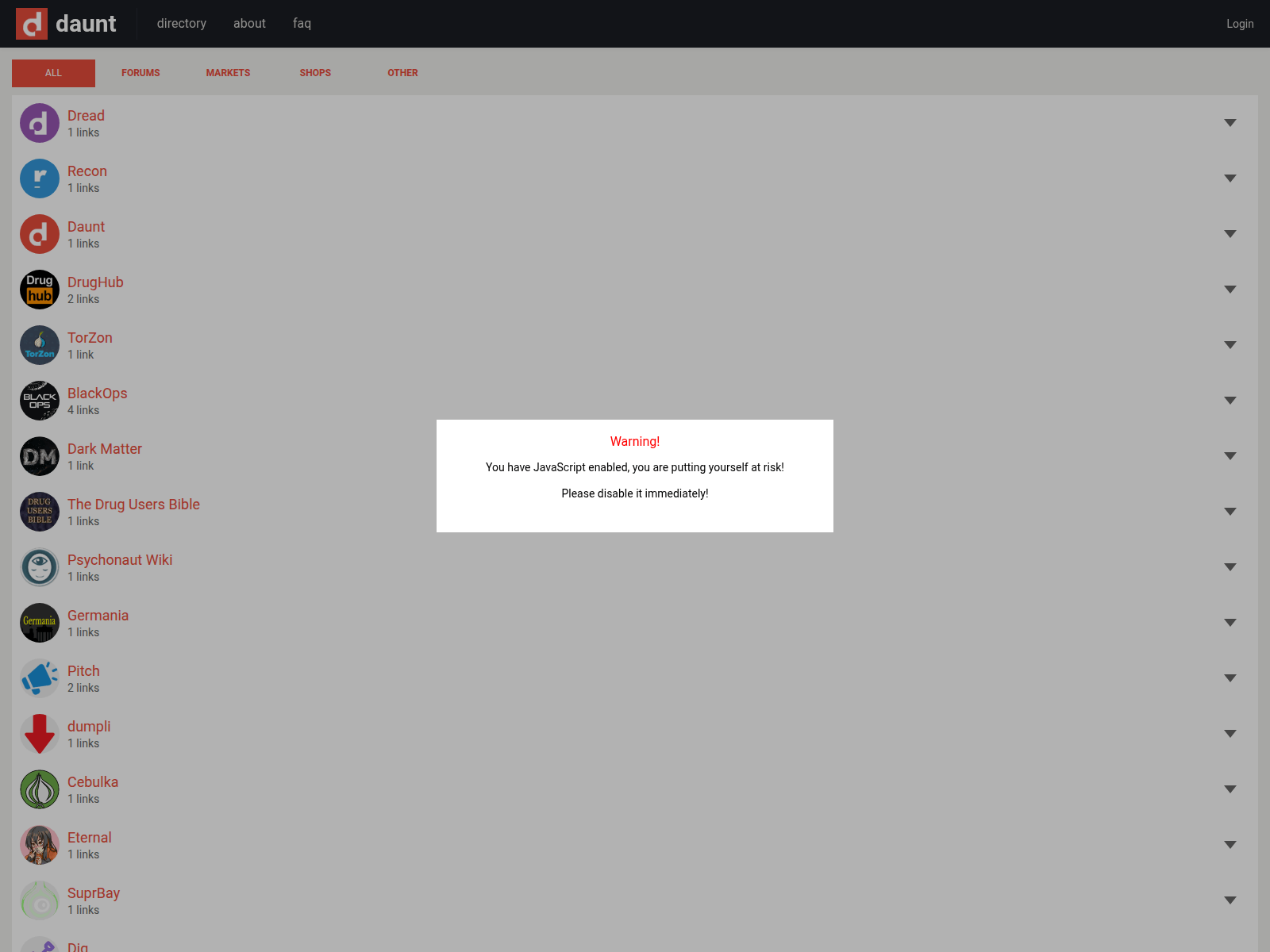 Screenshot of dautn.link